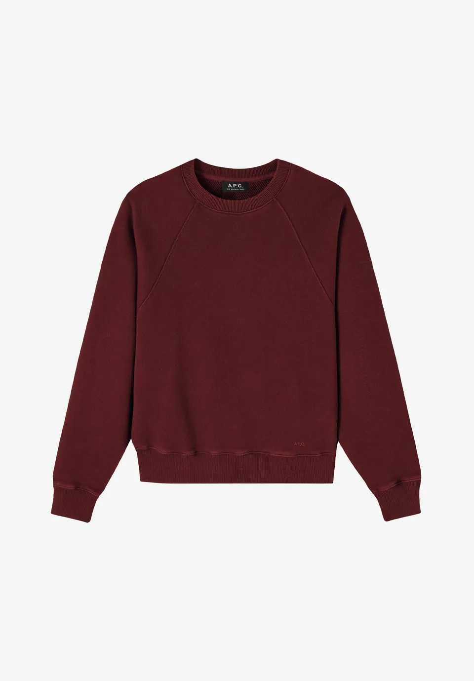 A.P.C. Sweatshirt Raglan Kapuzenpullover Bordeaux M