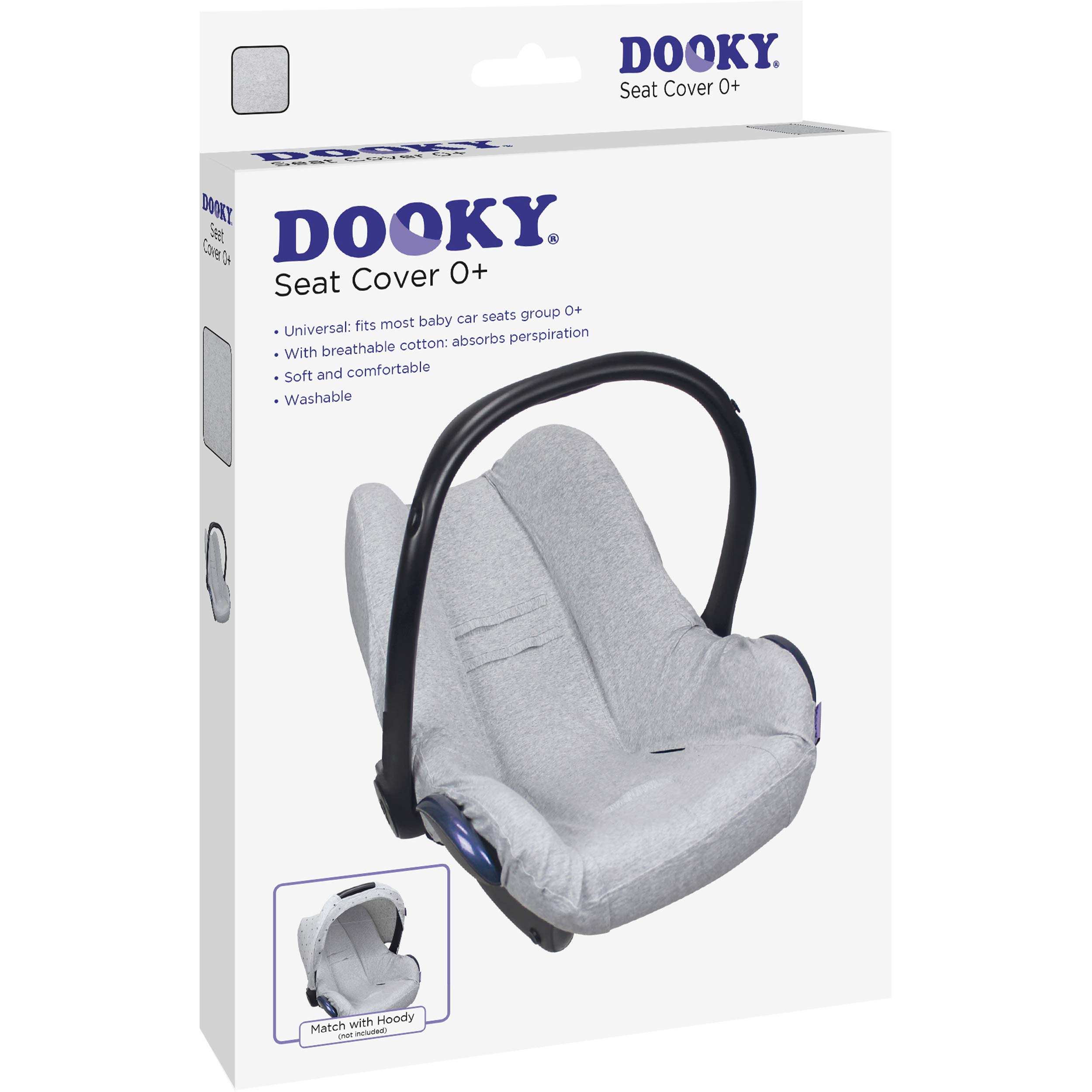 Dooky Hoody Combi Pack Sonnenschutz Babyschale Light Grey Crown Hellgrau