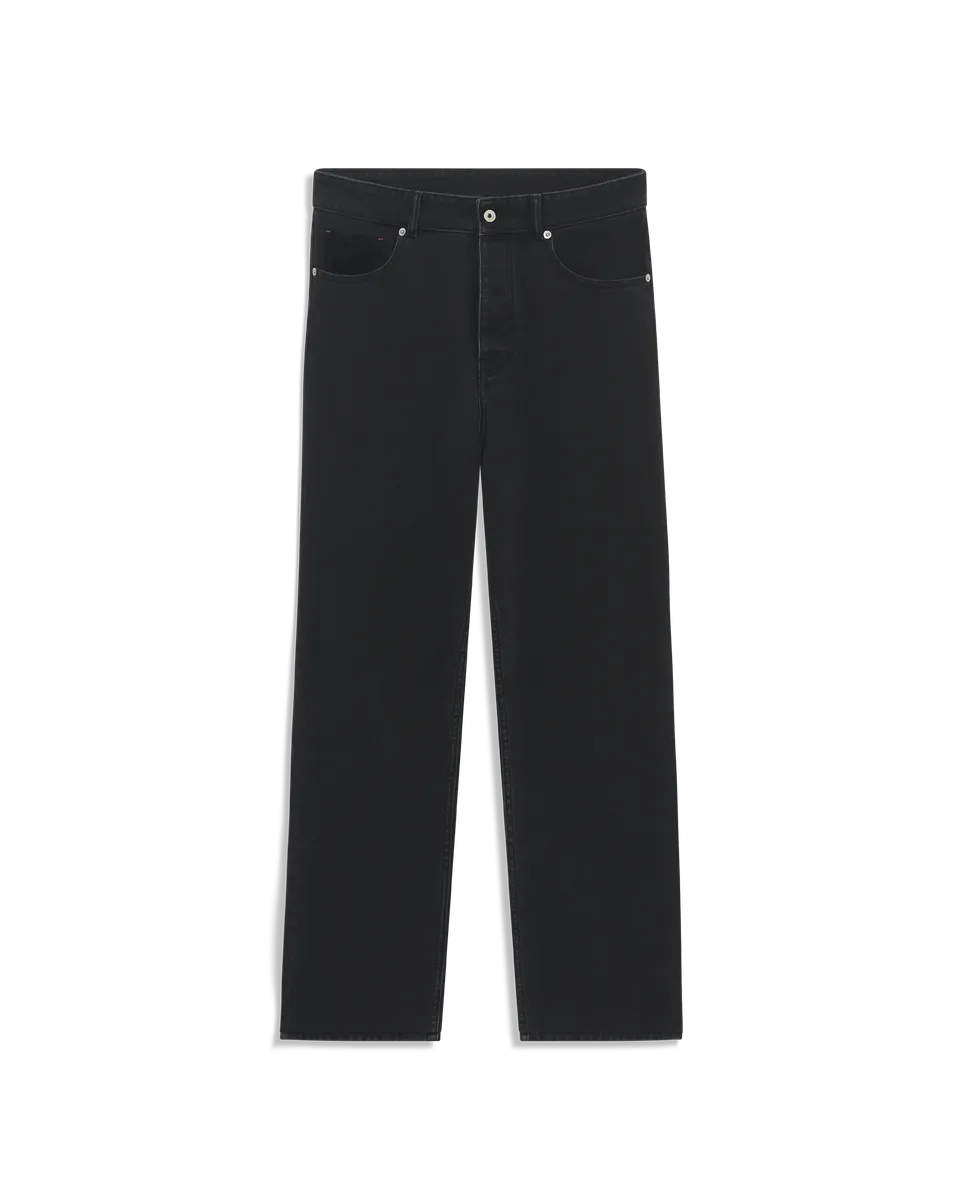Drôle De Monsieur Le Jean Baggy Jeans schwarz Baumwolle 5-Pocket