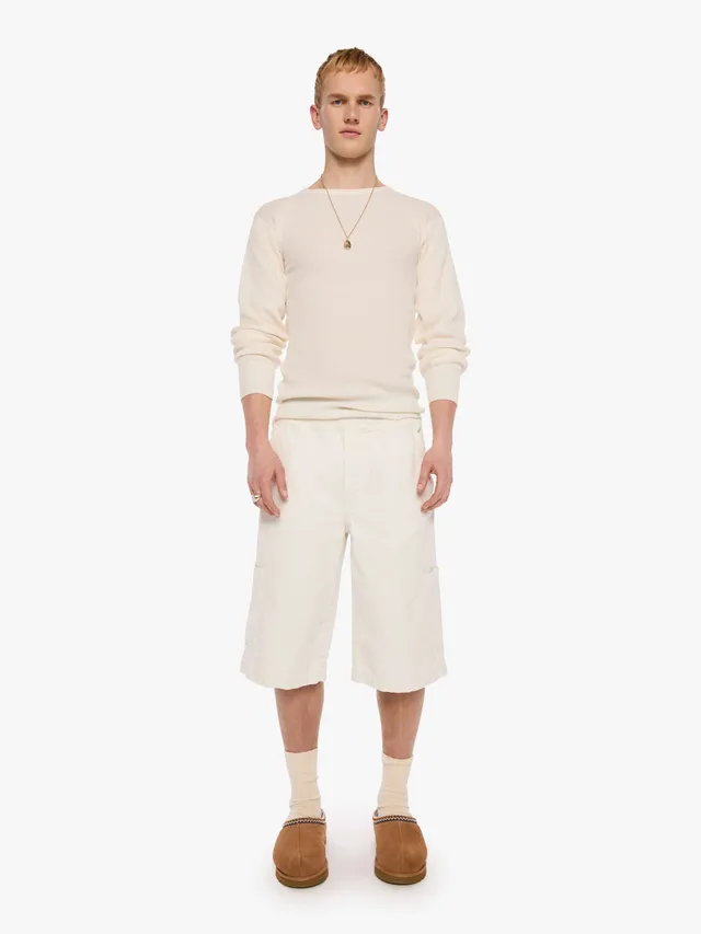 Mother The Short Order Shorts Cream creme Baumwolle