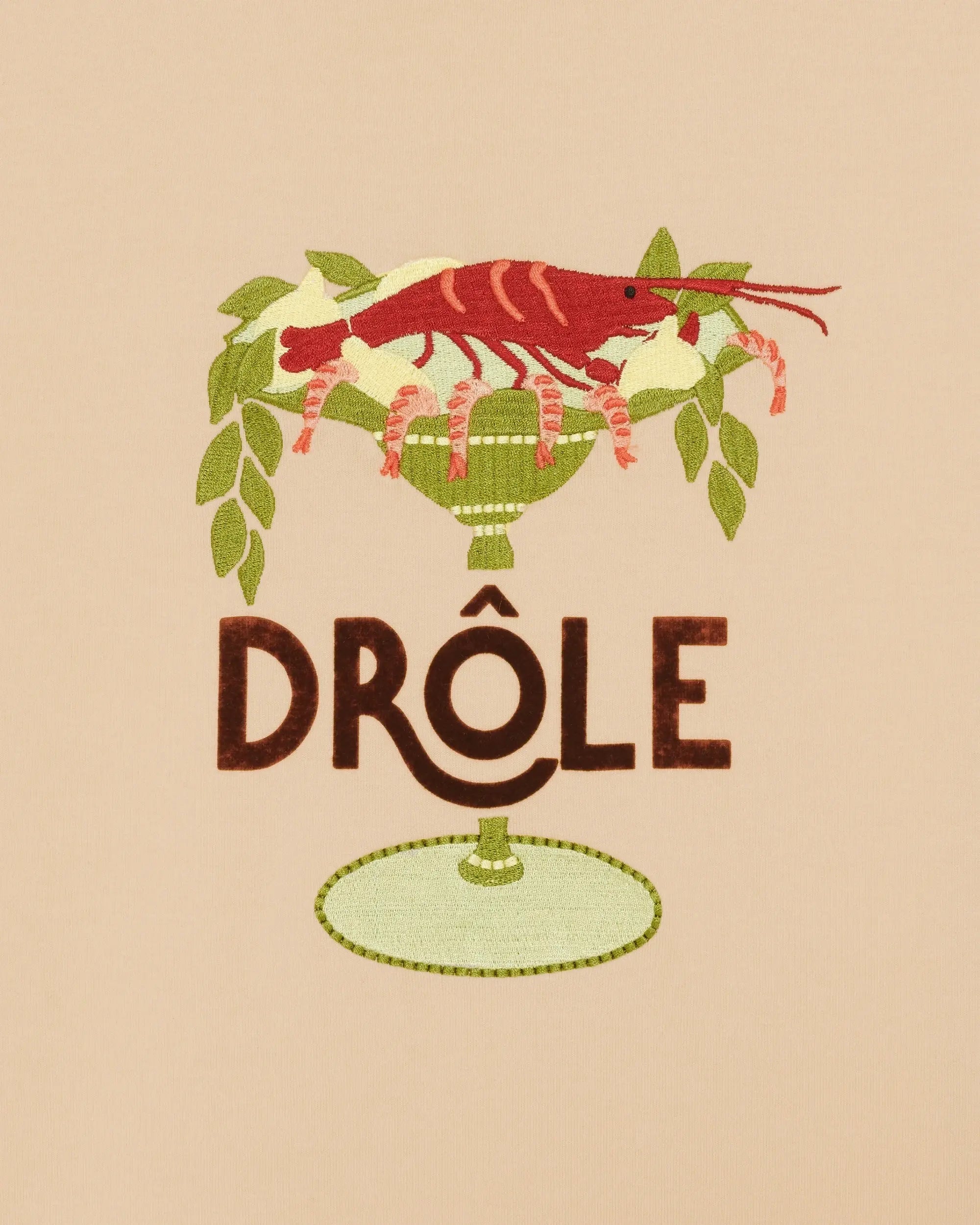 Drôle De Monsieur T-Shirt Lobster Cup T-Shirt Beige Baumwolle
