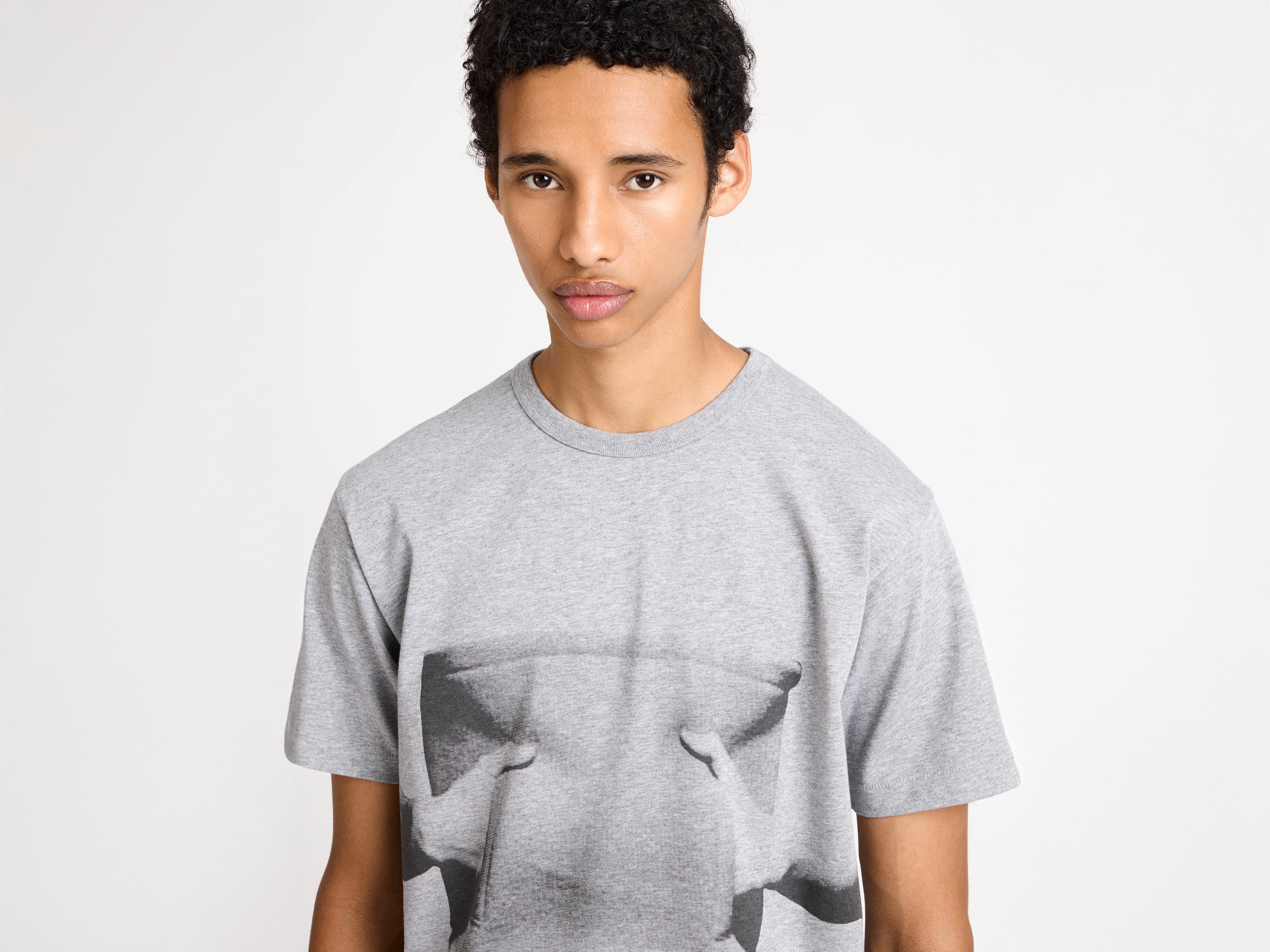 J.W.Anderson Gesture T-Shirt Herren Grau Melange Jersey