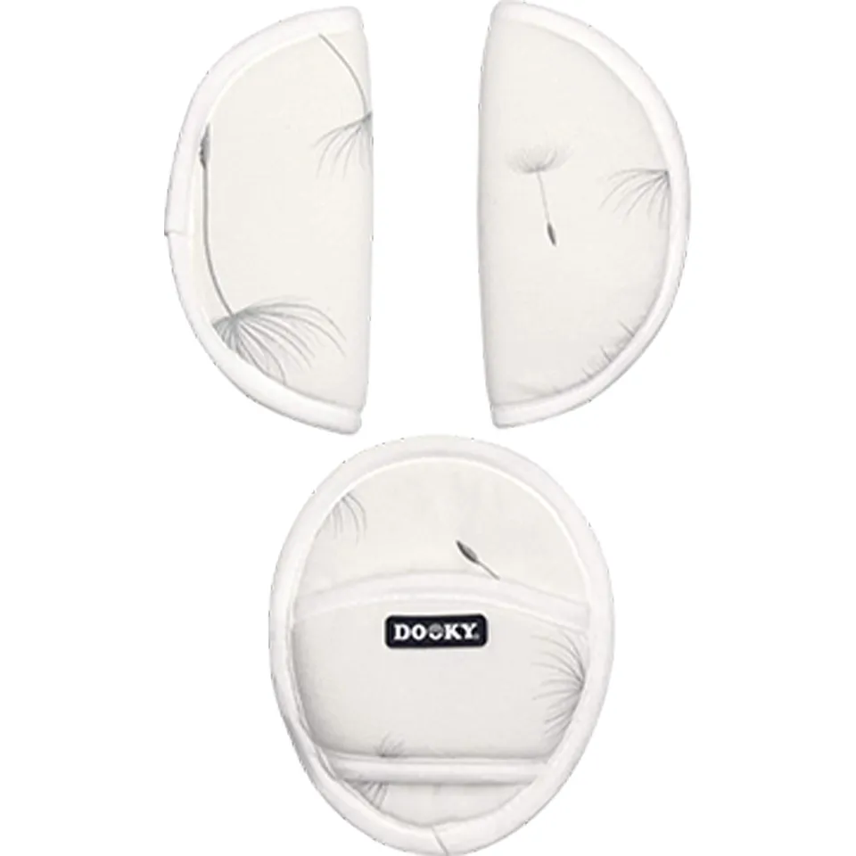 Dooky Universal Pads Gurtpolster Dandelion Weiß 3er Set