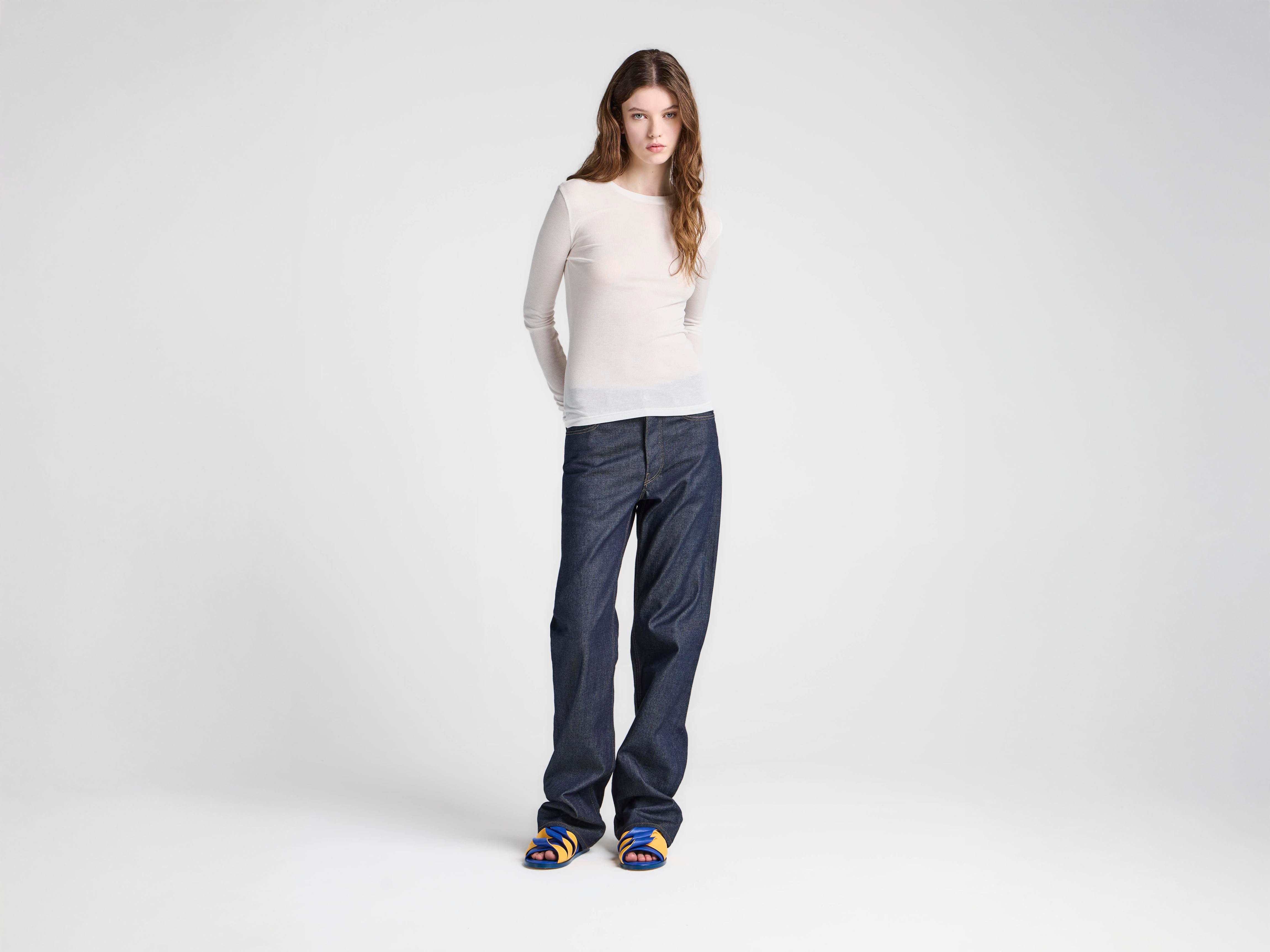 J.W.Anderson Long Sleeve Crew Top off-white Jersey