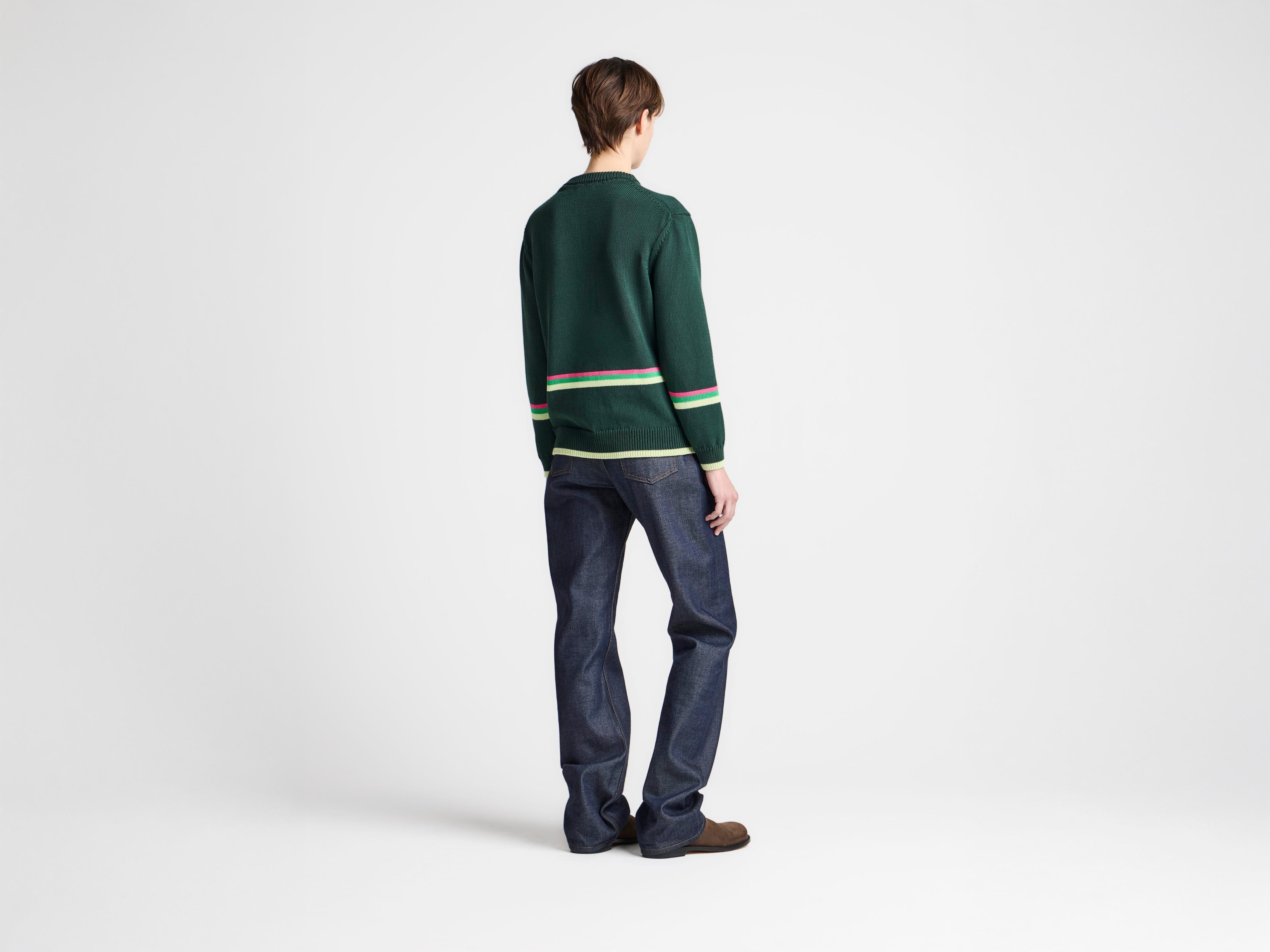 J.W.Anderson Sheep Jumper Damen dunkelgrün Baumwolle