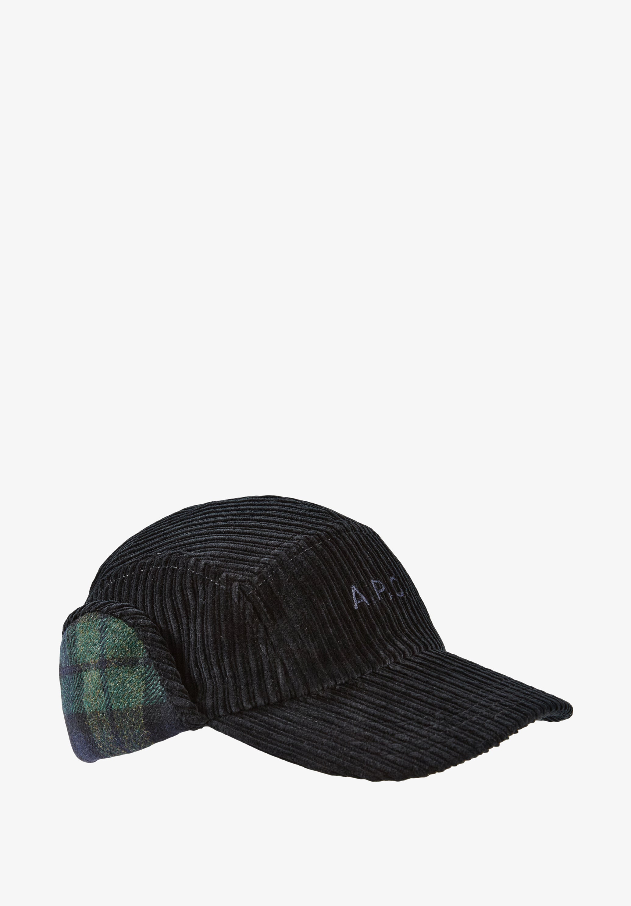 A.P.C. HATS Schirmmütze Gr. 58 Cord Wolle Tartan