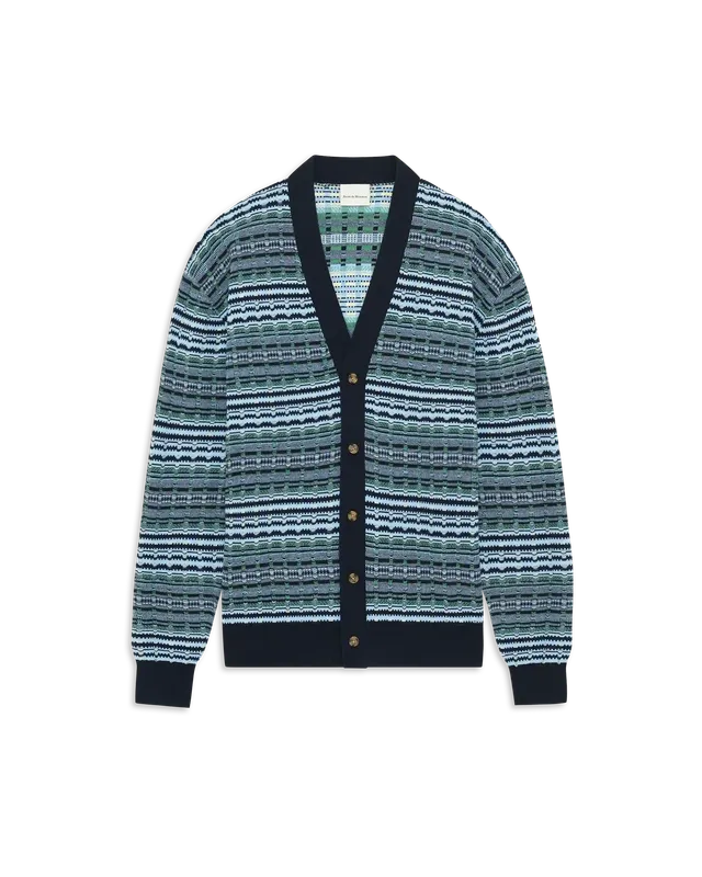 Drôle De Monsieur Coogi Knit Cardigan Strickjacke Blau
