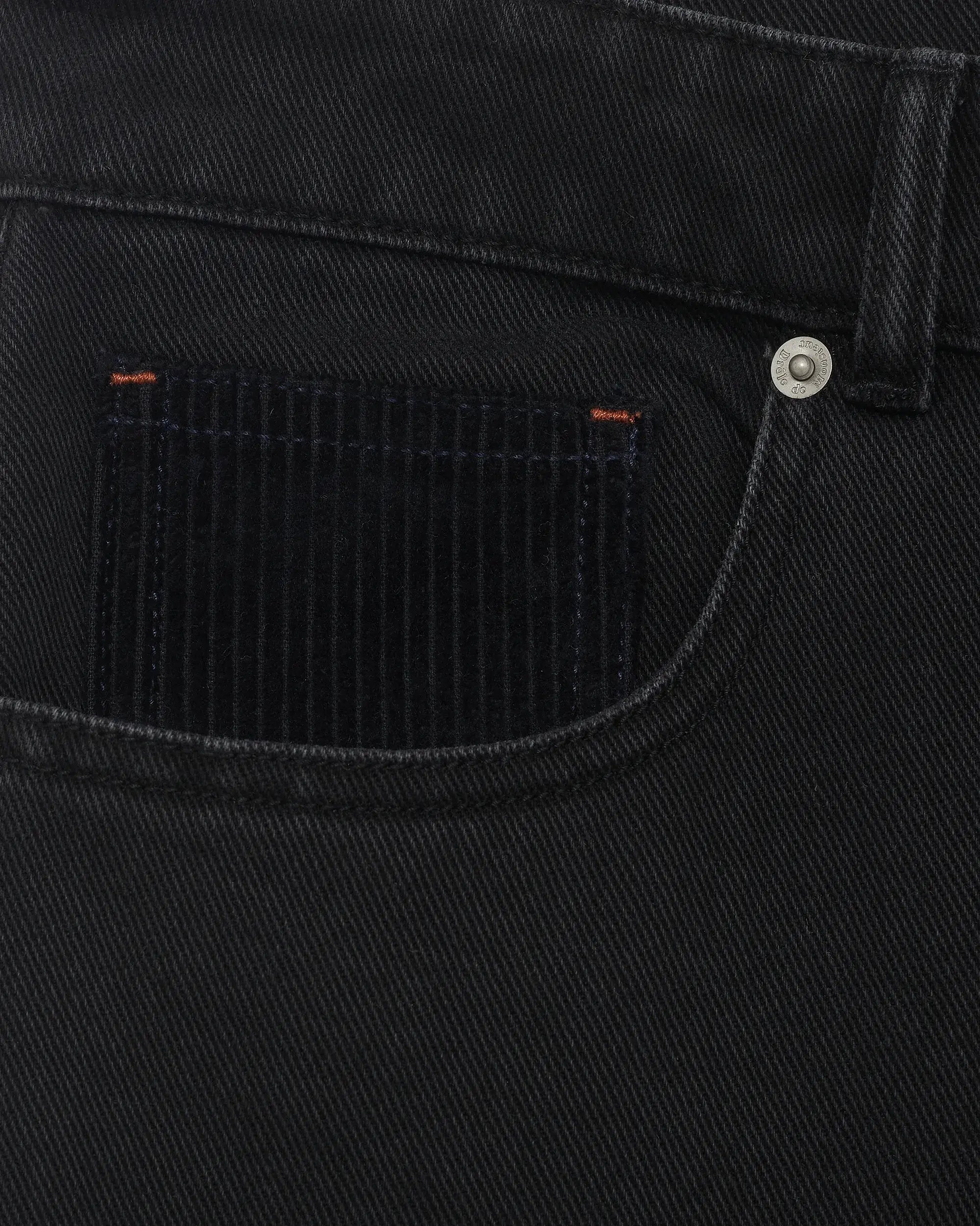 Drôle De Monsieur Le Jean Baggy Jeans schwarz Baumwolle 5-Pocket