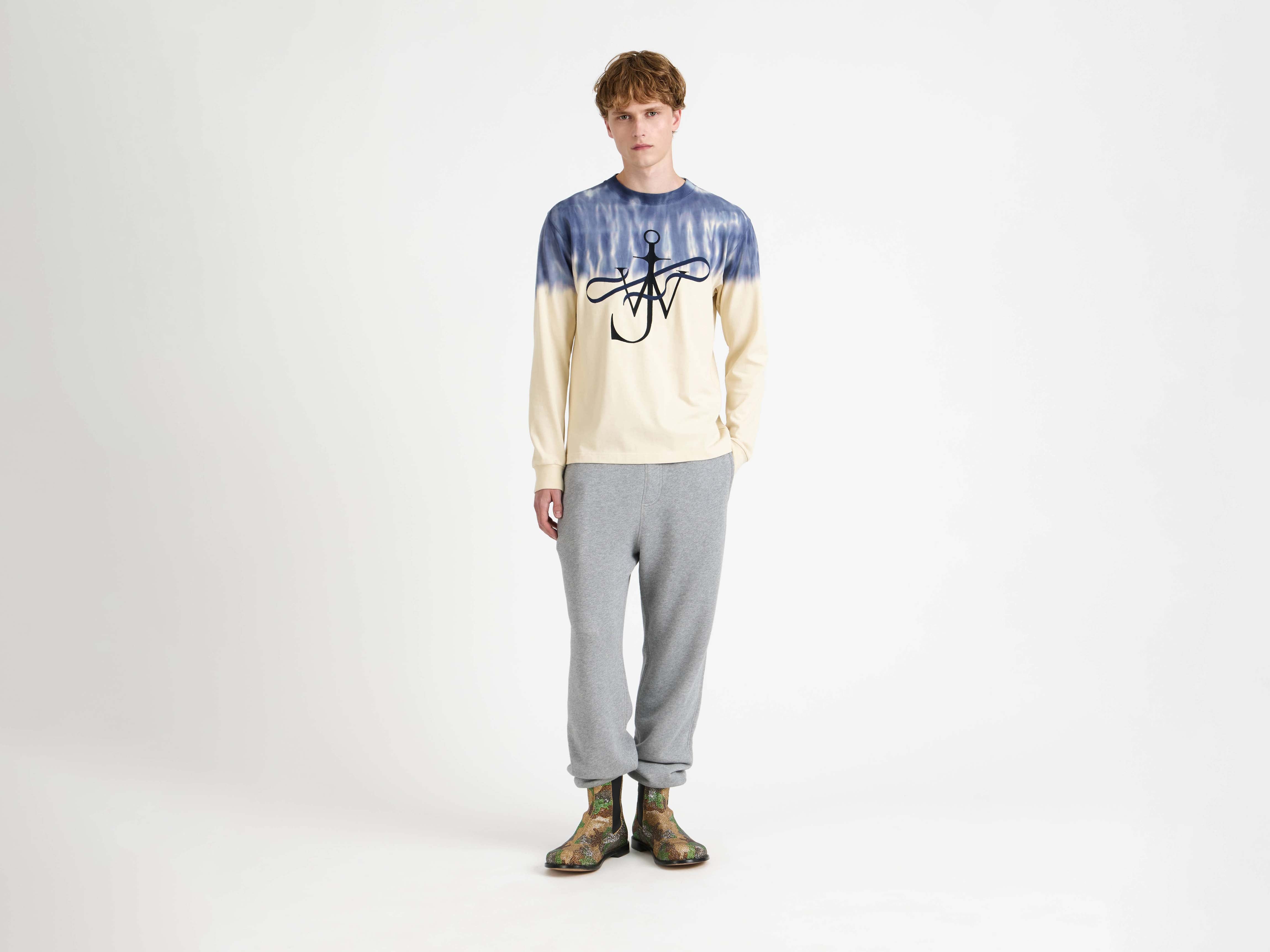 J.W.Anderson Ribbon Anchor Longsleeve Ecru Navy Jersey Herren