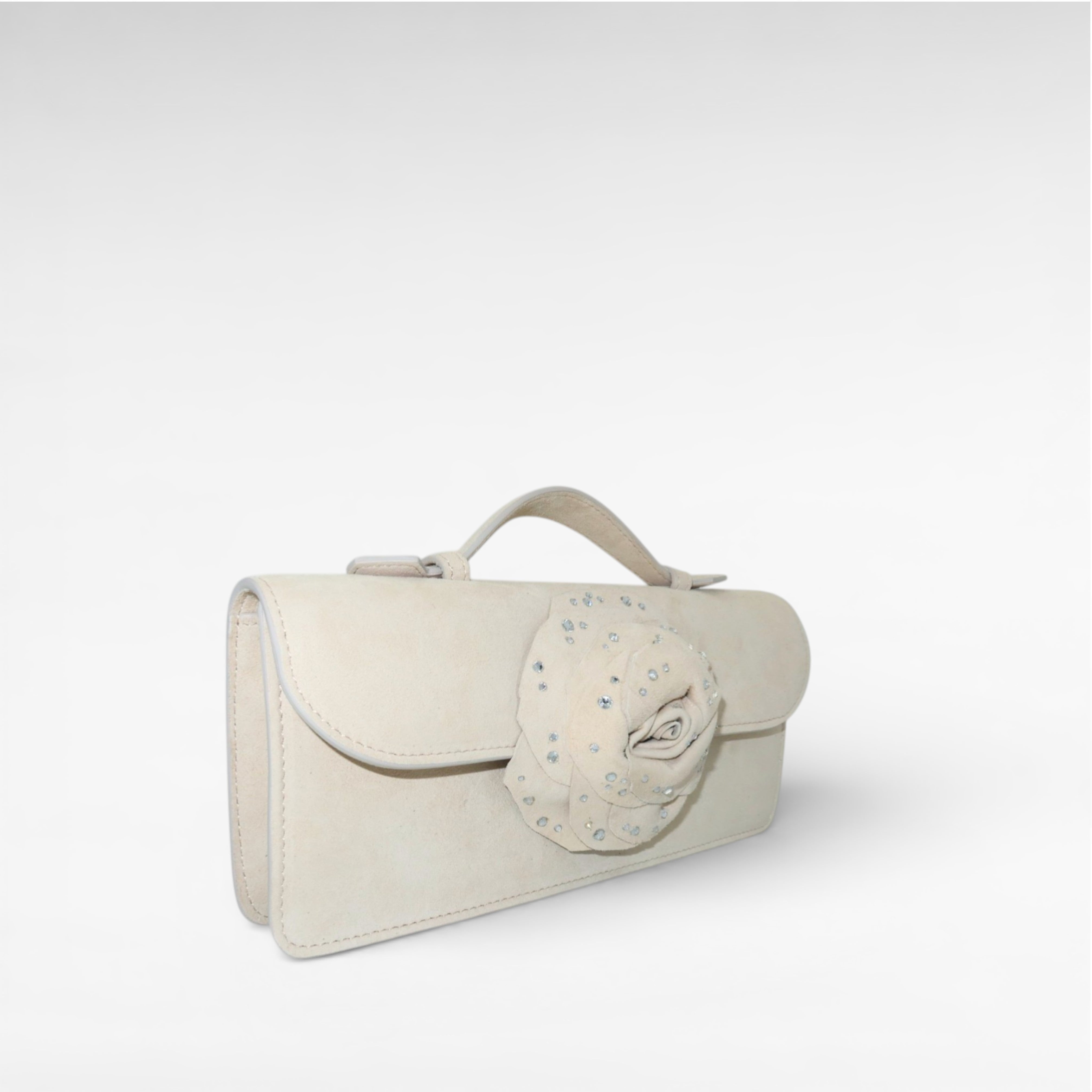 Gedebe Chelsea Medium Clutch Suede Blume 25cm