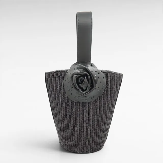 Gedebe Paloma Beuteltasche Raffia Leder 15x24