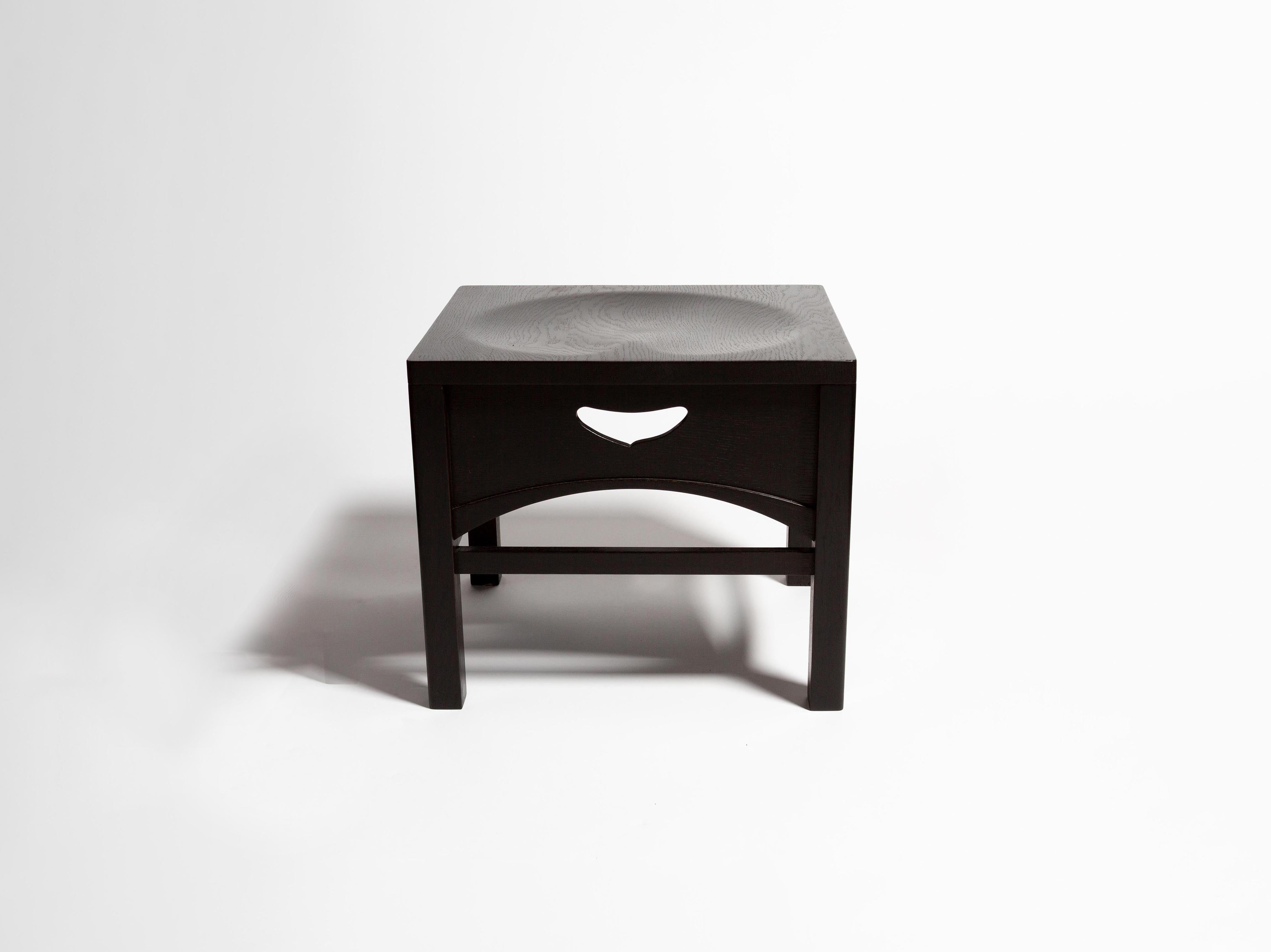 J.W.Anderson Mackintosh Stool Hocker Schwarz Eiche