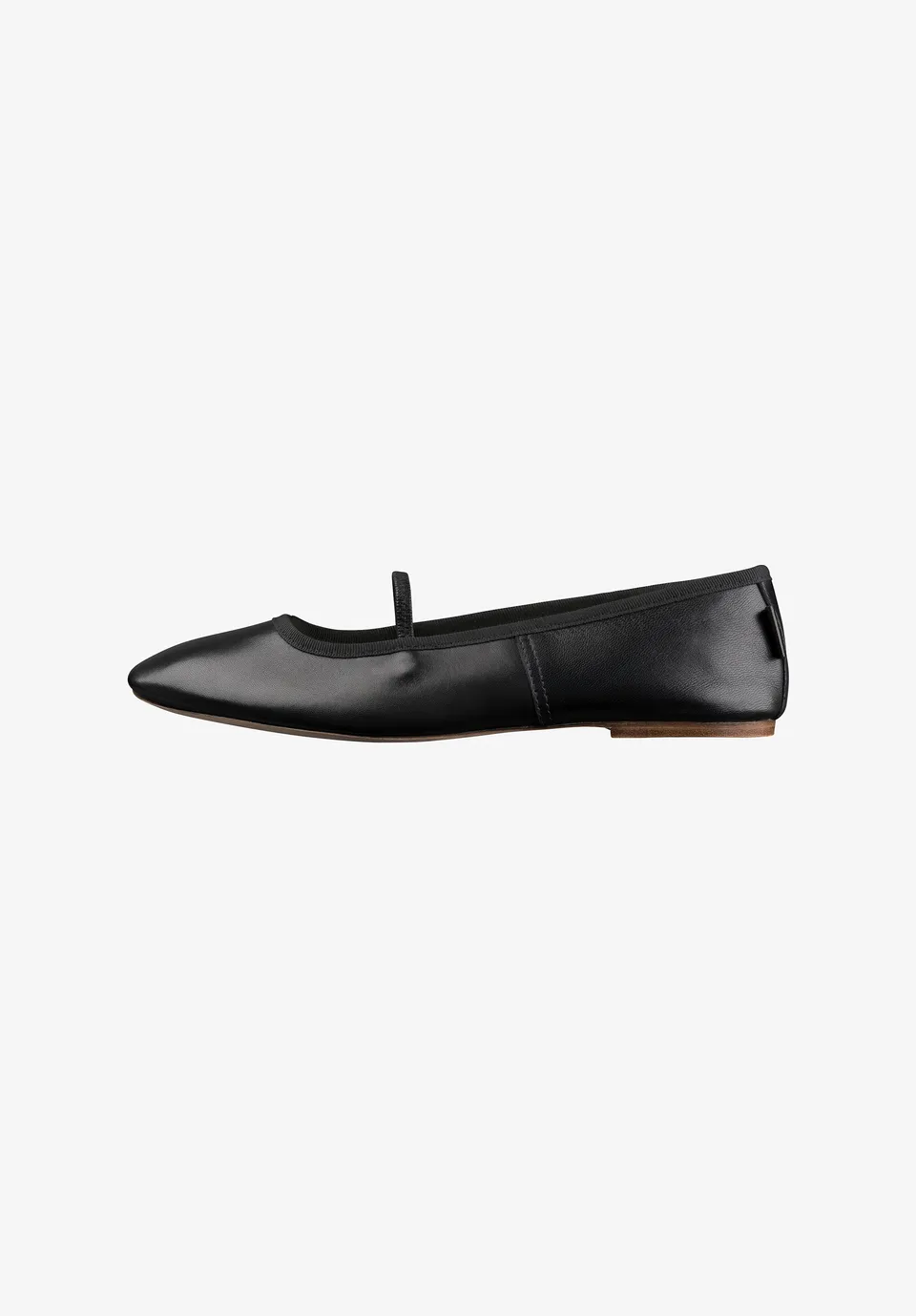 A.P.C. Swan Ballerinas Glattleder Schwarz Ledersohle