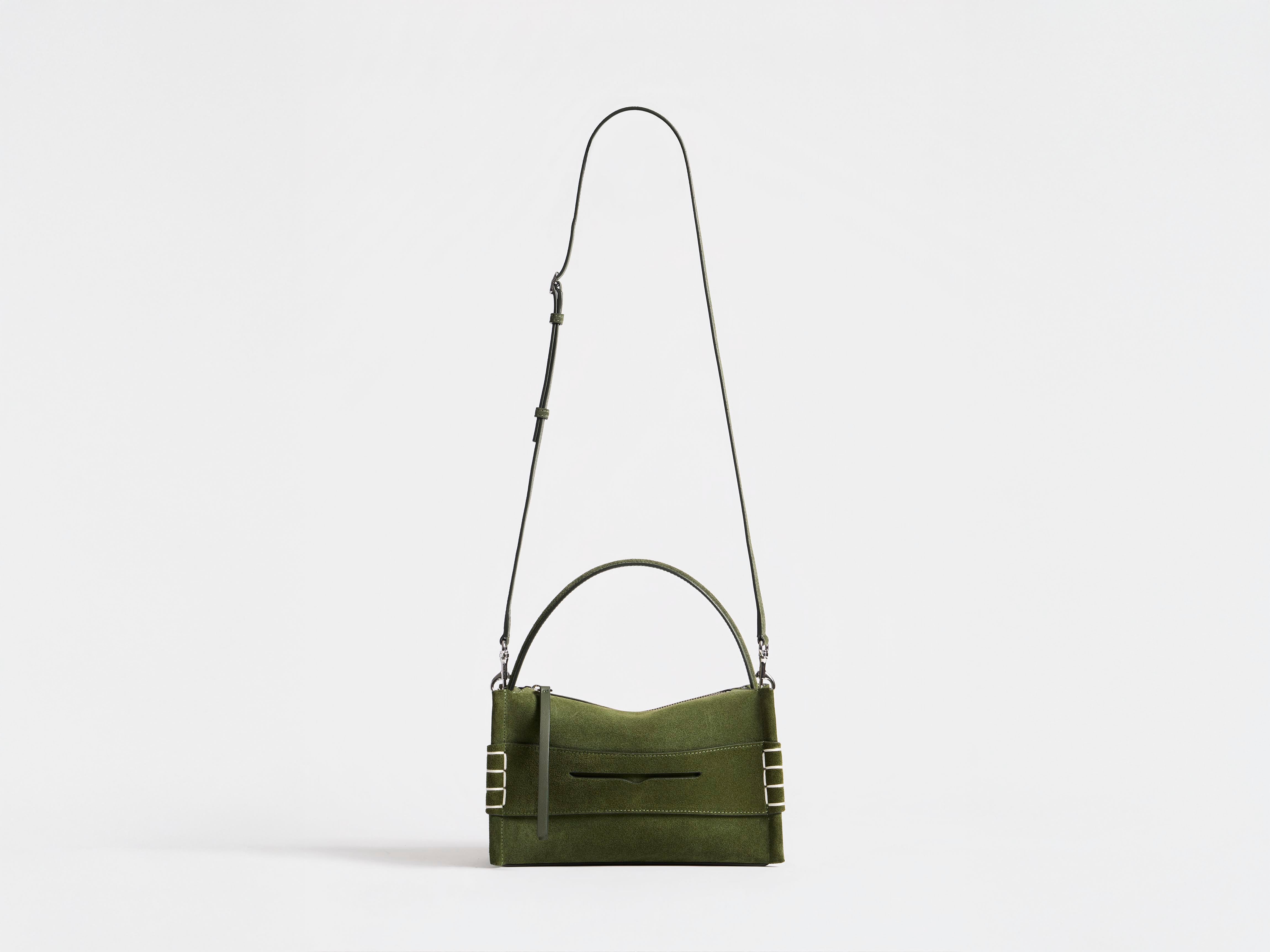 J.W.Anderson Bags Small Loafer Bag Khaki Wildleder