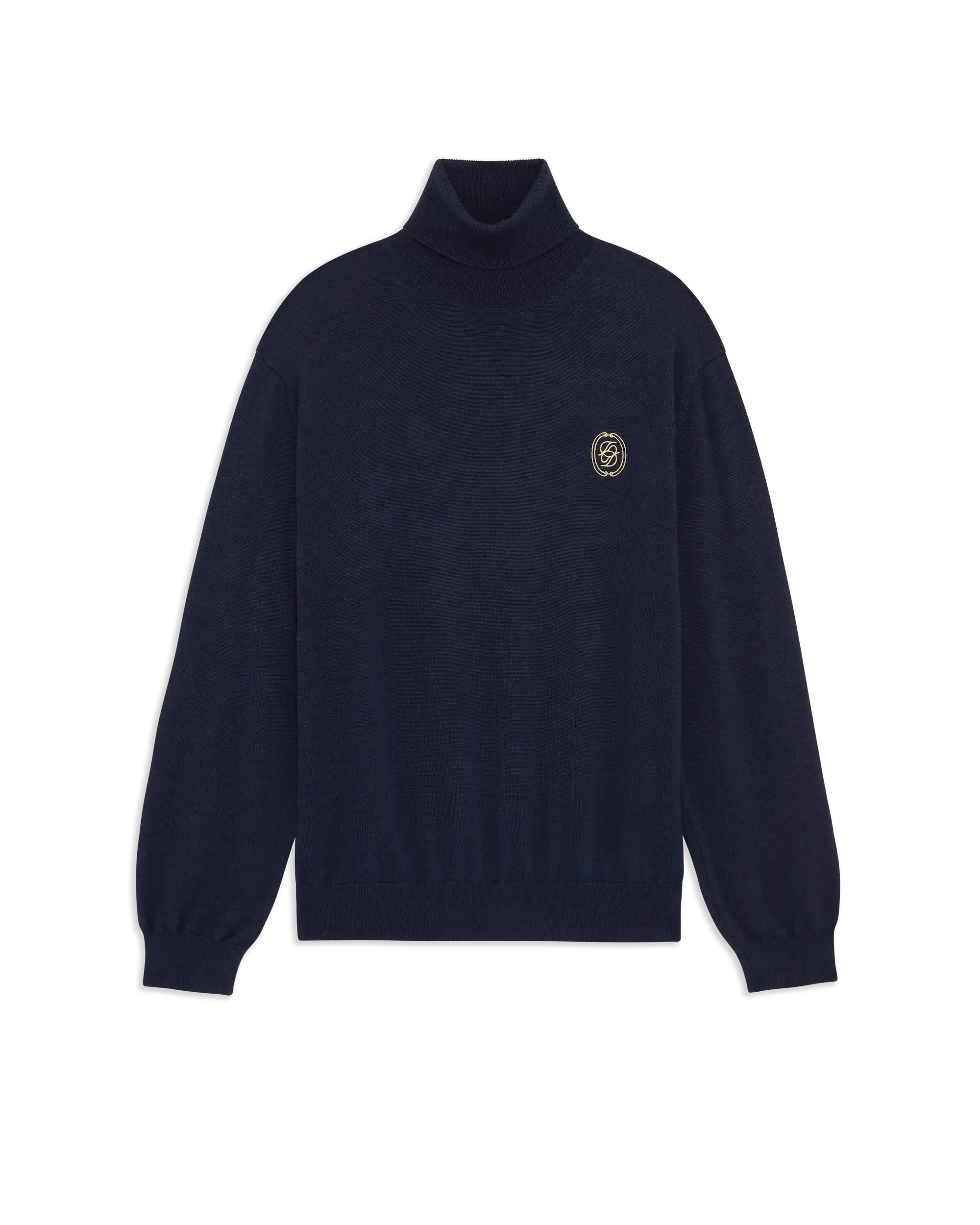 Drôle De Monsieur D Mirror Rollkragenpullover navy Wolle Seide