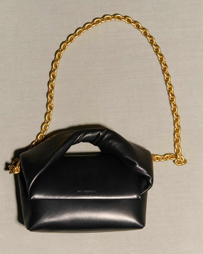 J.W.Anderson Twister Bag Medium Lederhandtasche Schwarz Nappa