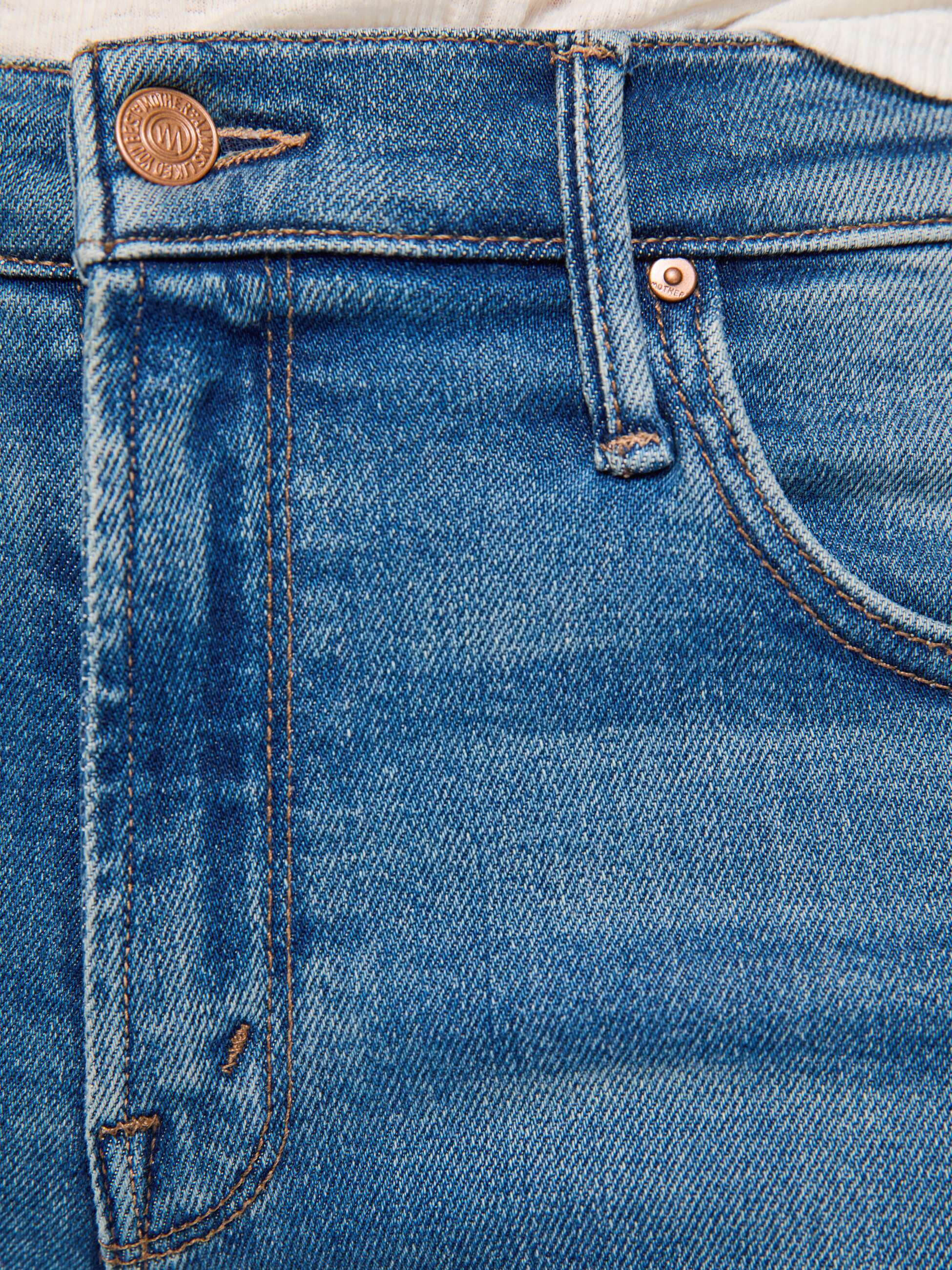 Mother Tunnel Vision Flood Jeans Mittelblau Straight Damen