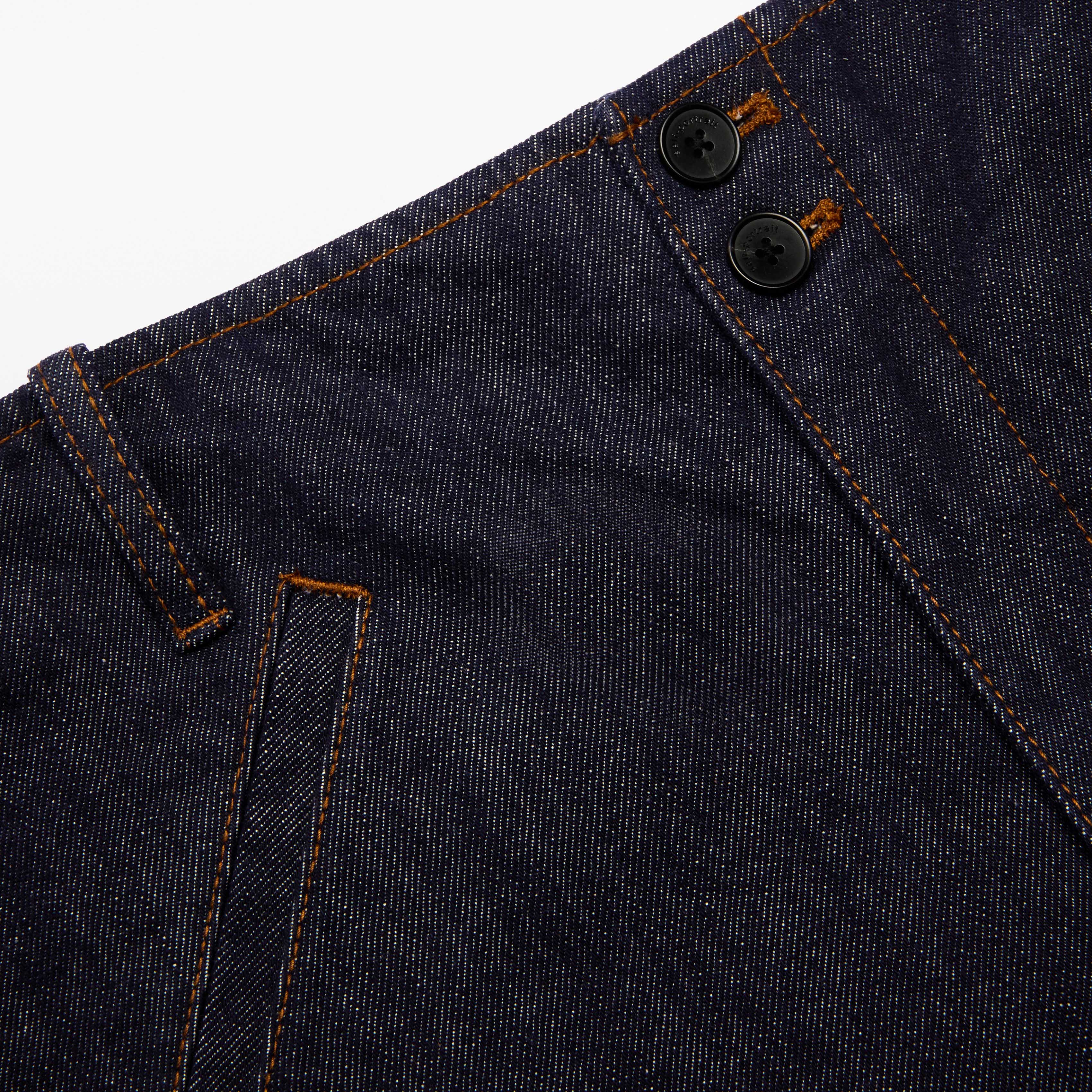 Self Portrait Cargo Jeans Indigo Denim Barrel Blau