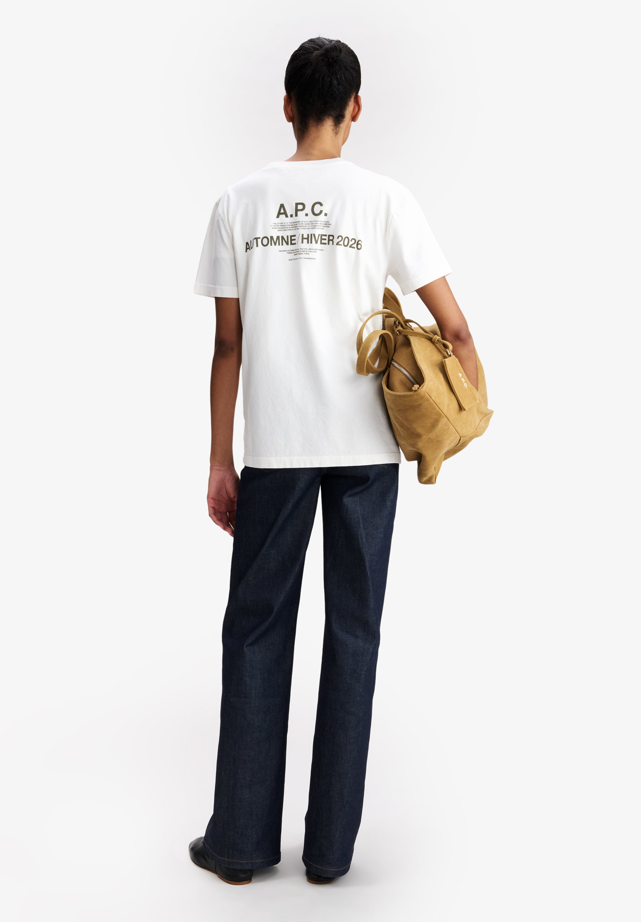 A.P.C. Herbst 26 T-Shirt cremeweiß Bio M
