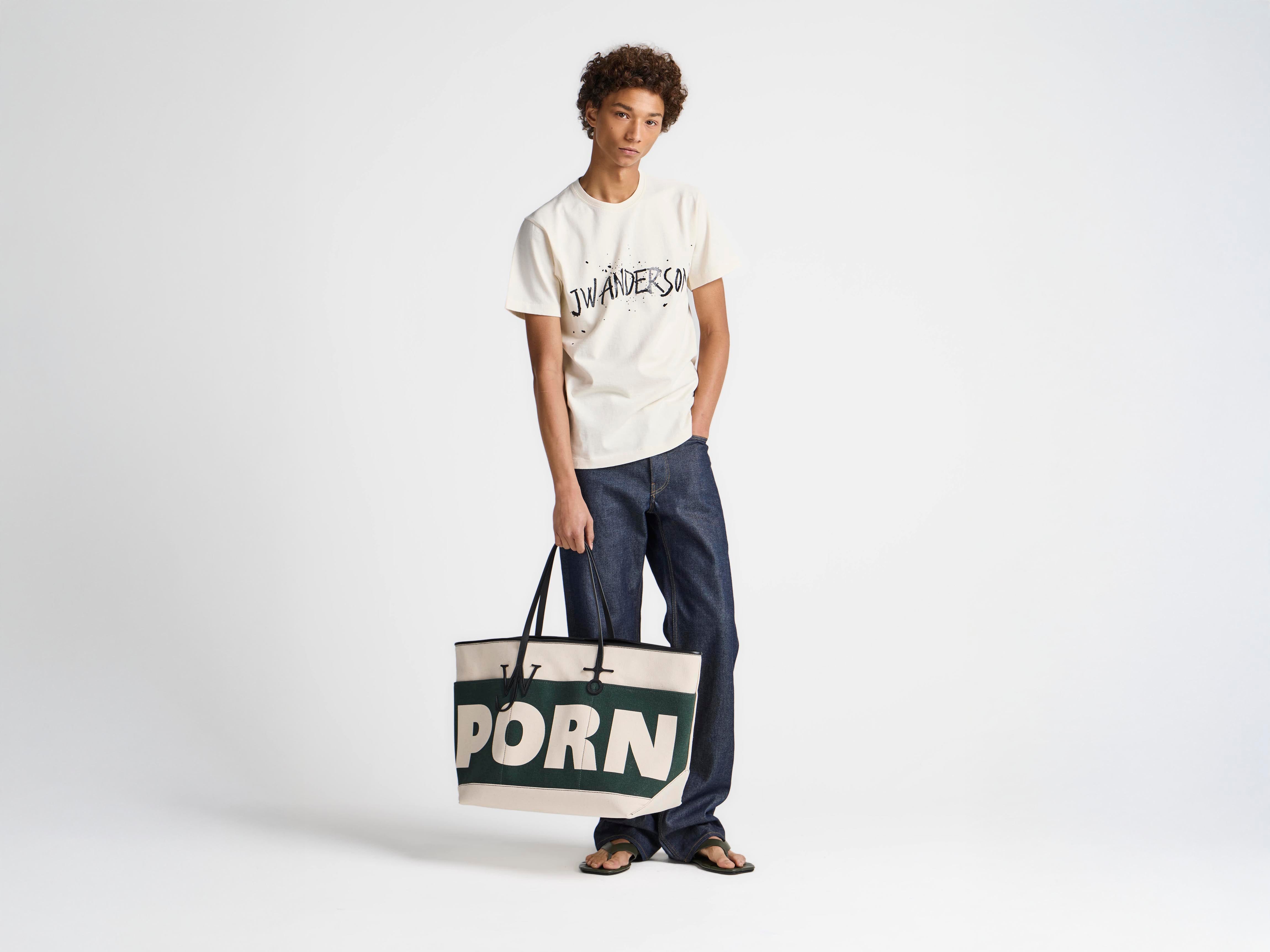 J.W.Anderson Circular T-Shirt Herren Ecru Jersey Print