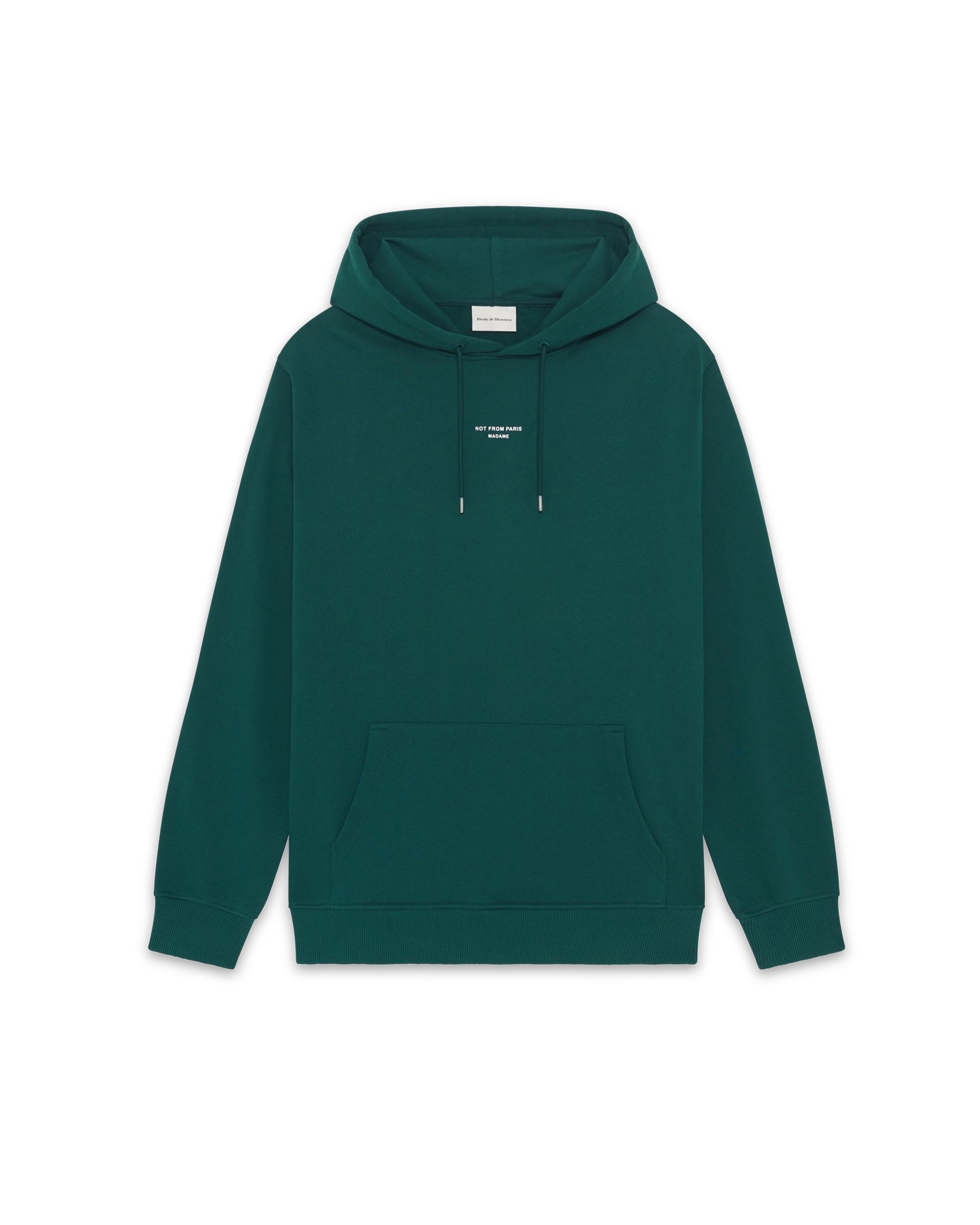 Drôle De Monsieur Hoodie Slogan Classique Hoodie dunkelgrün