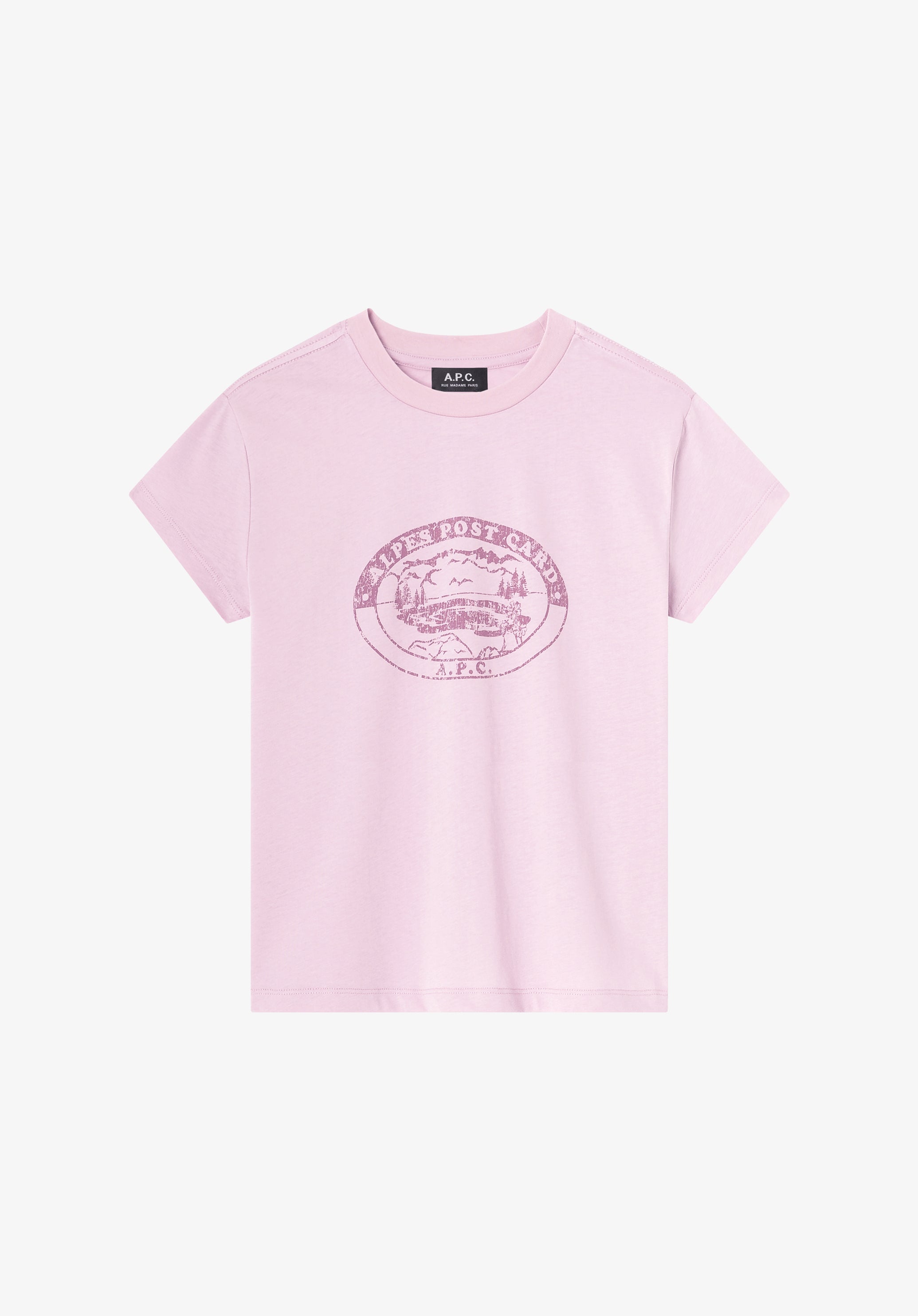 A.P.C. Camping T-Shirt rosa Bio-Baumwolle Vintage