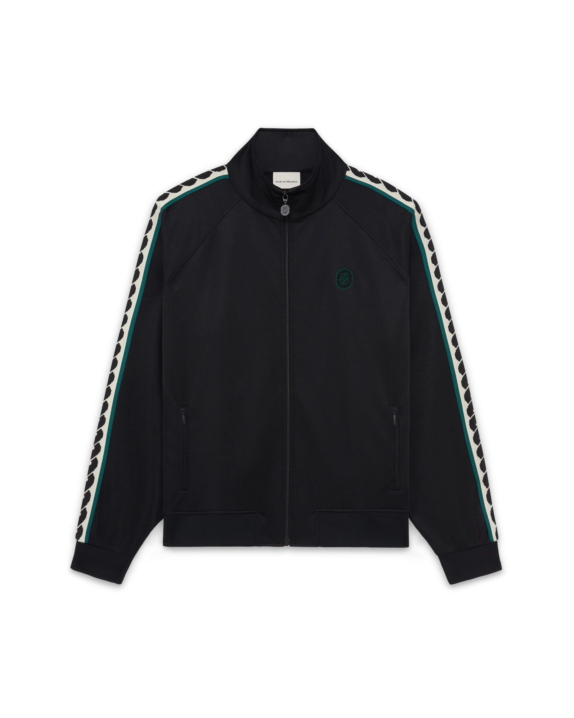 Drôle De Monsieur D Miroir Trackjacket Trackjacke Schwarz Baumwolle