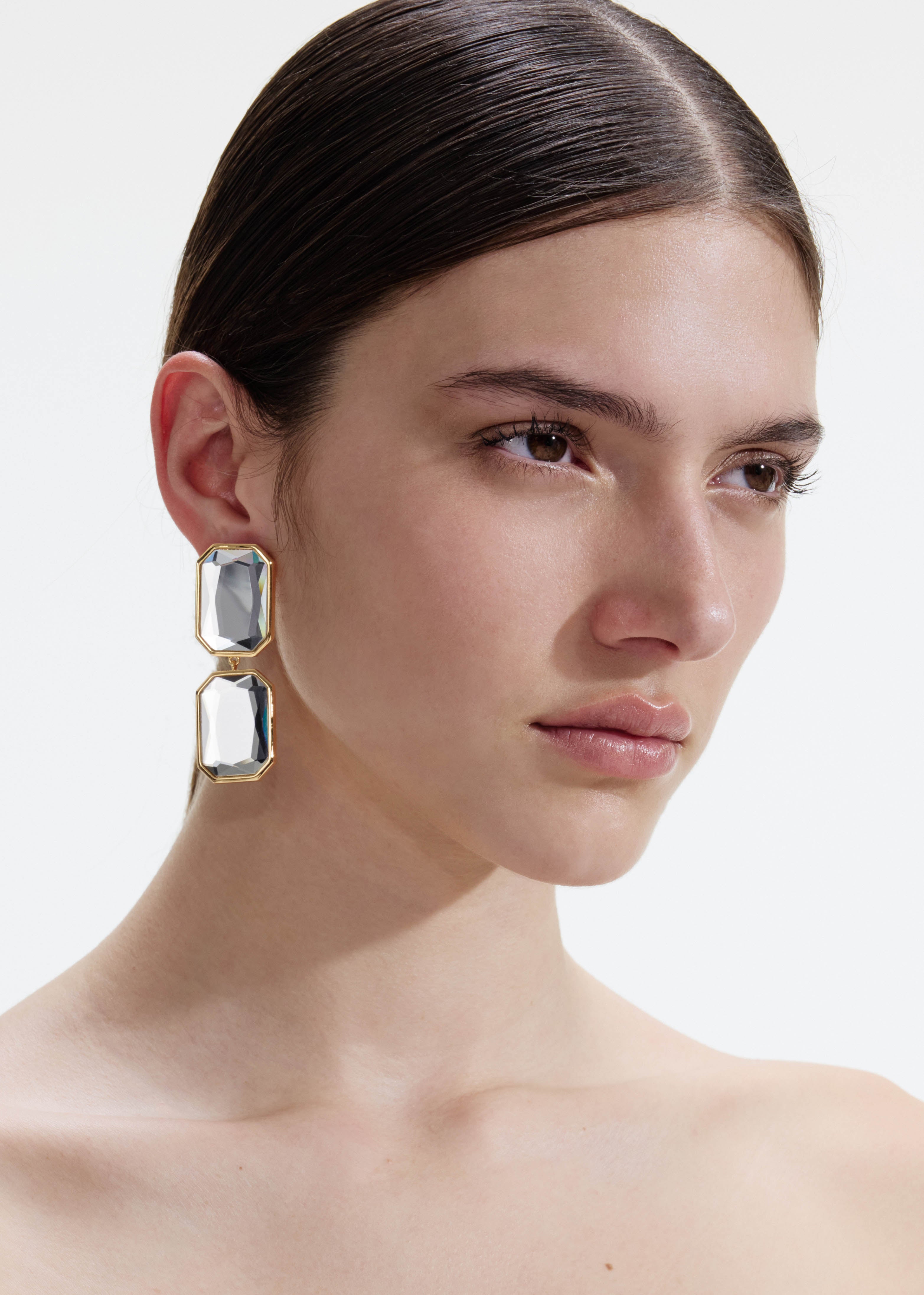 Self Portrait Crystal Tiered Ohrringe Gold One Size Kristall
