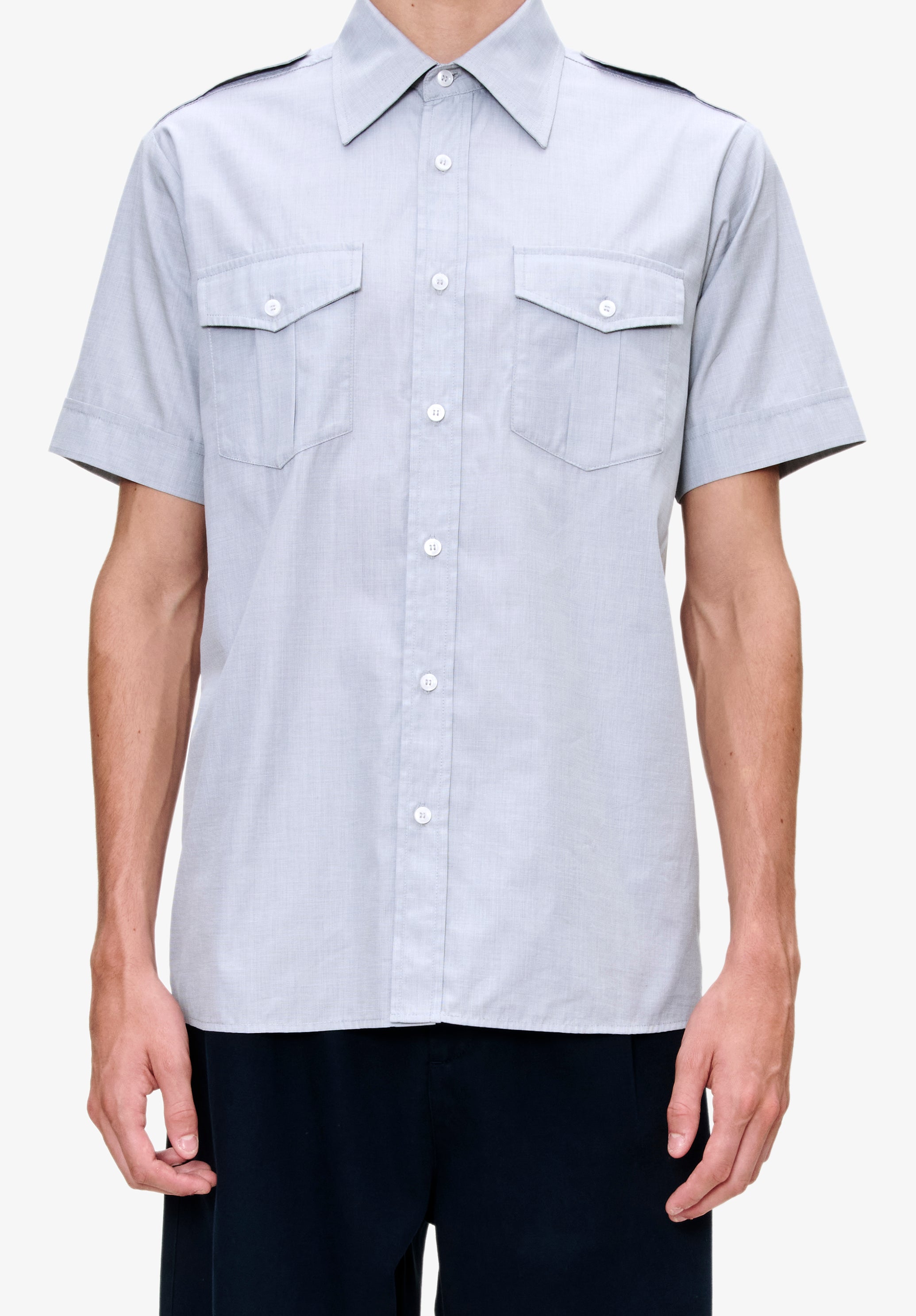 A.P.C. Miles Hemd Baumwolle grau