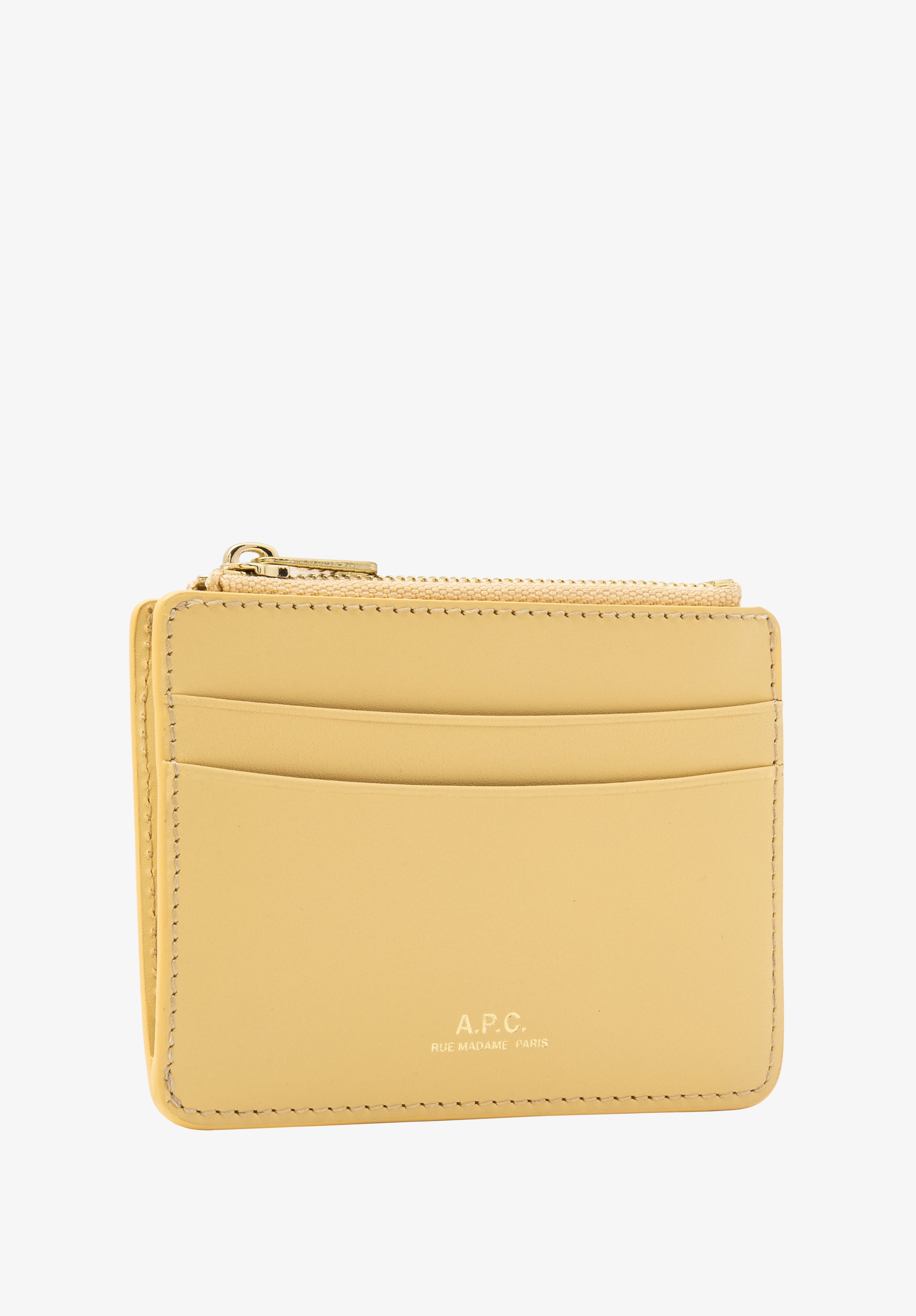 A.P.C. Bags Kartenhalter Paris Etui gelb Reissverschluss