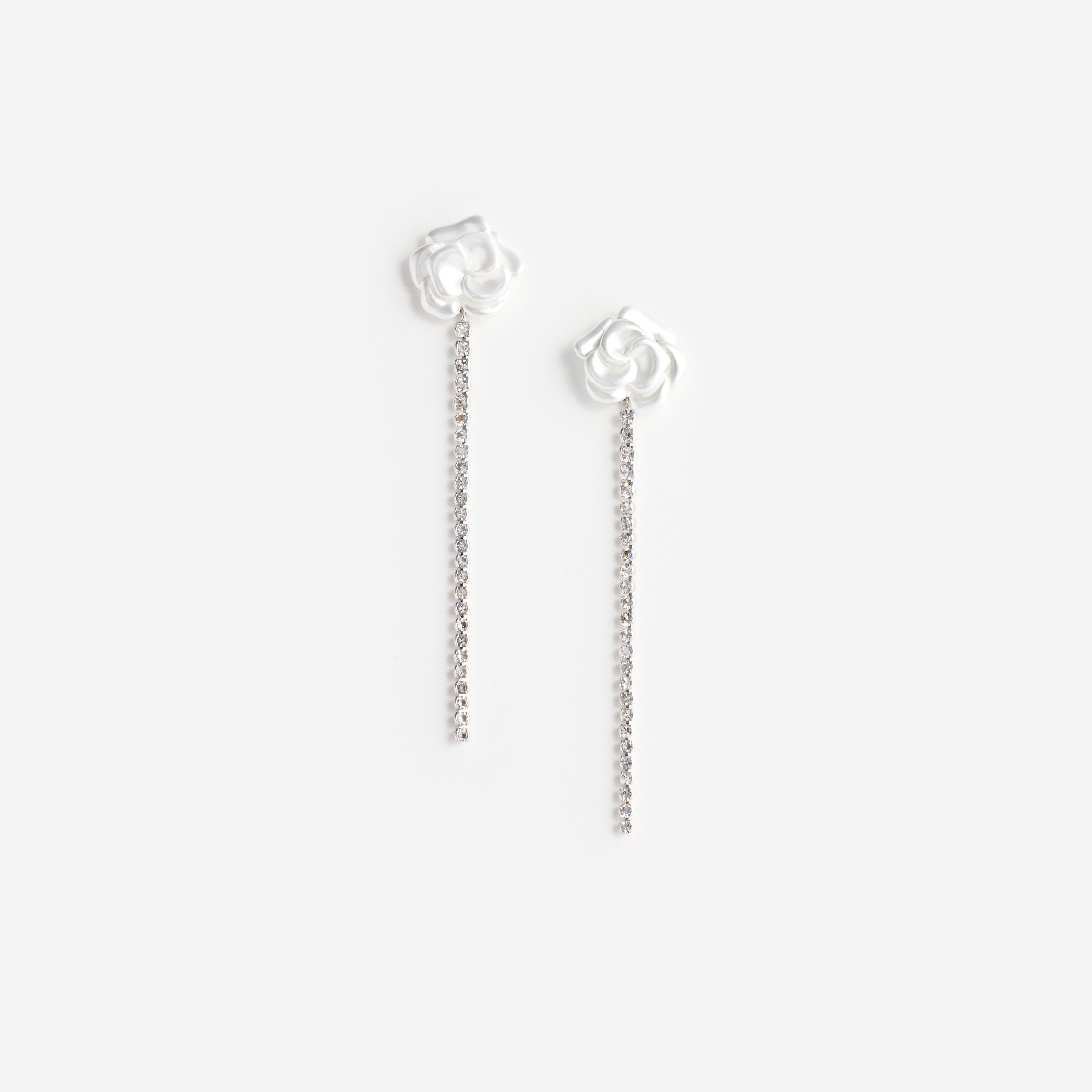 Self Portrait Pearl Flower Droplet Ohrringe Silber One Size