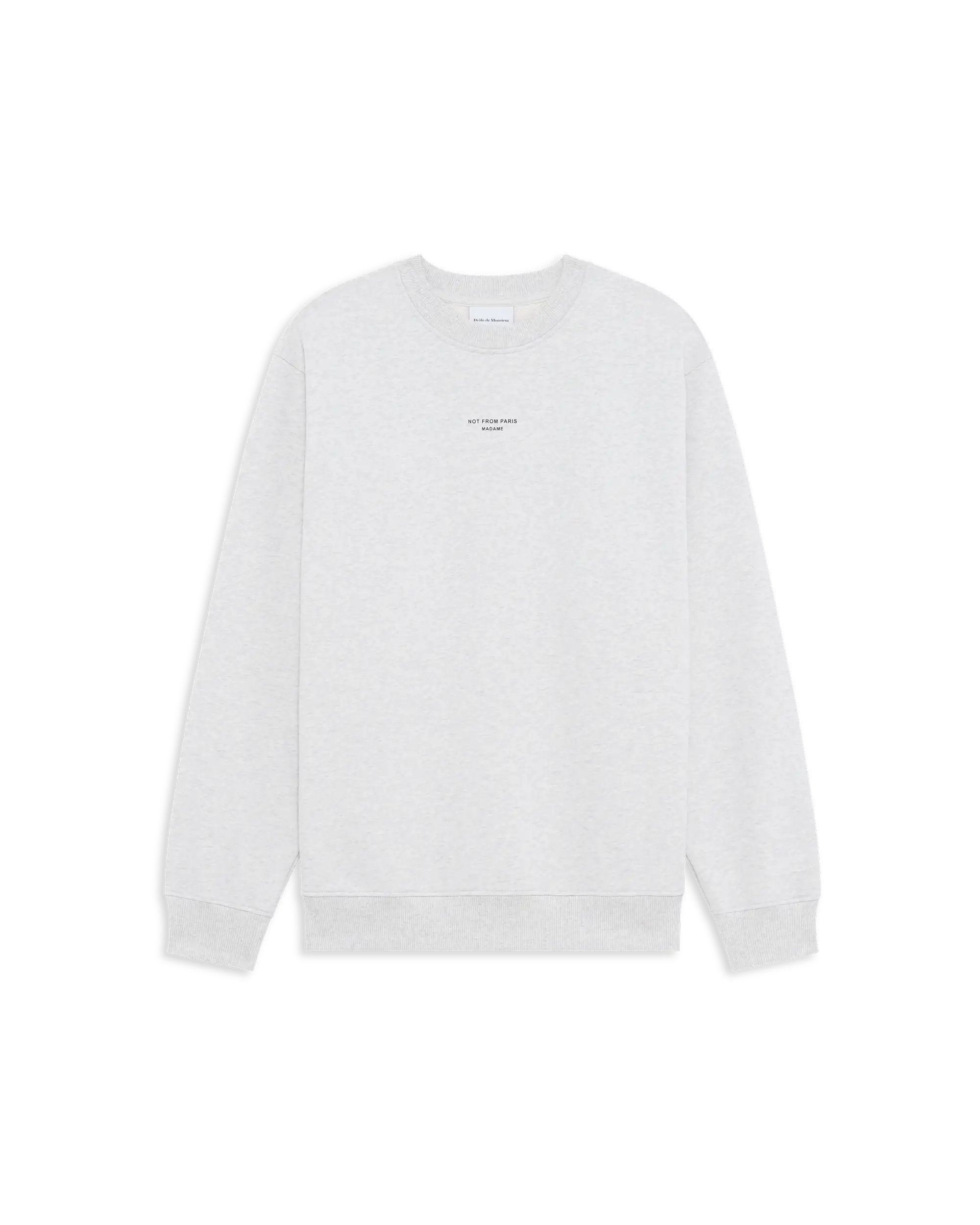 Drôle De Monsieur Slogan Sweatshirt grau Baumwolle French