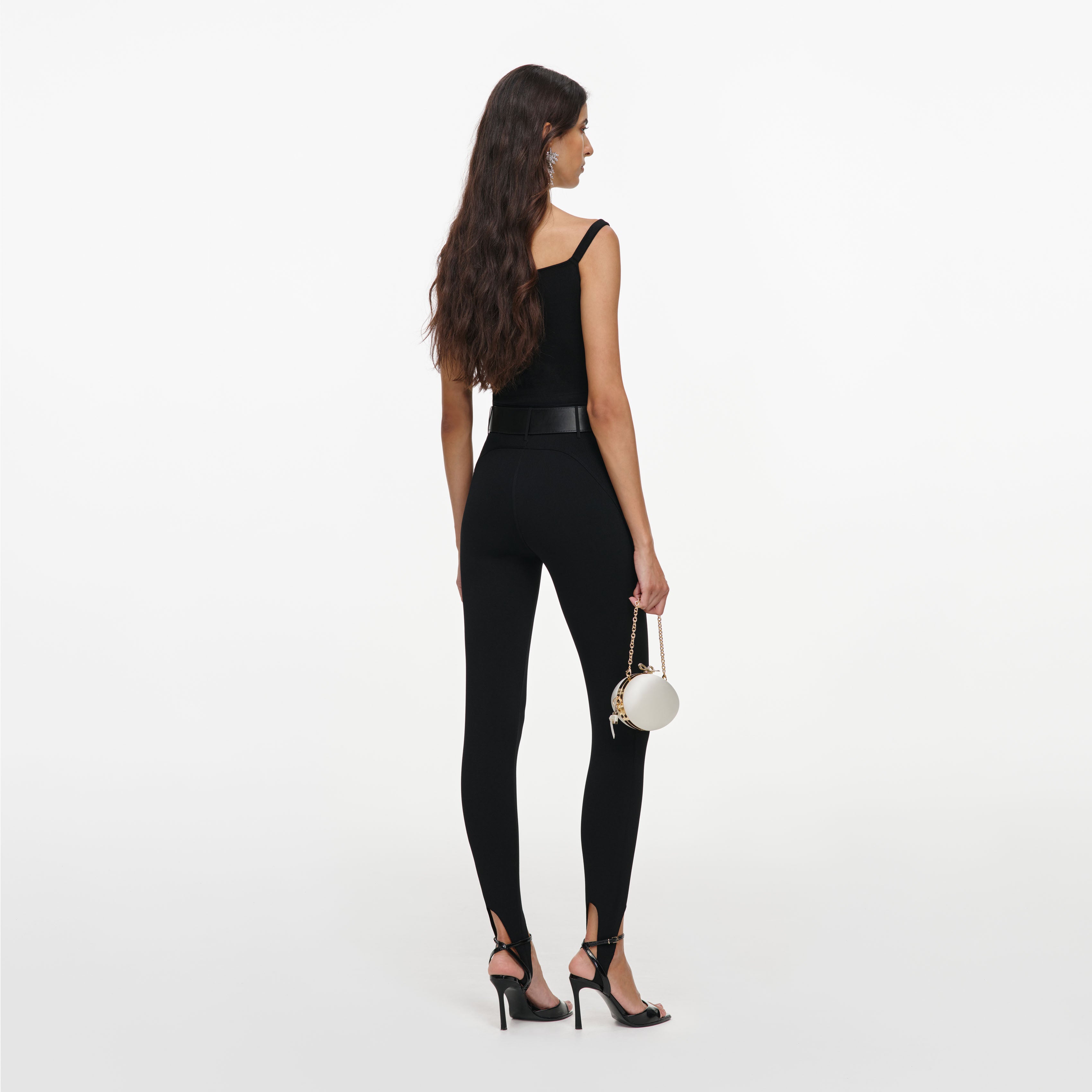 Self Portrait Knitwear Strick Top Schwarz Spitze