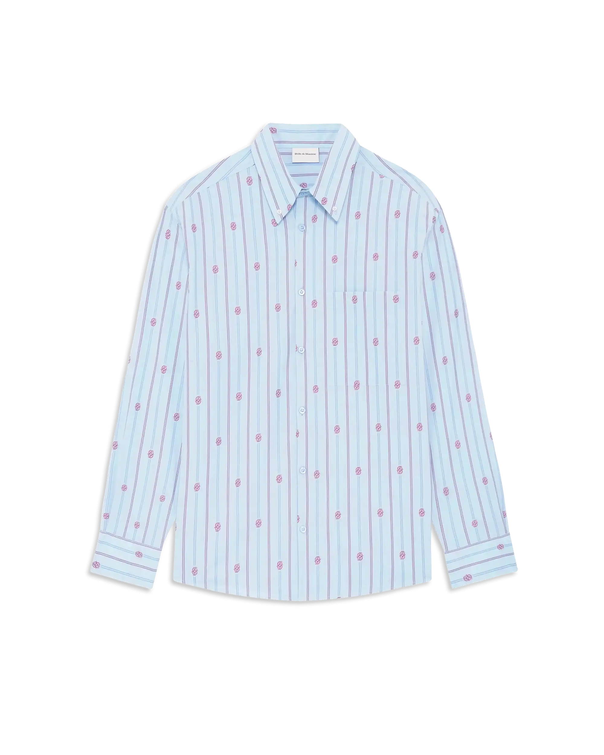 Drôle De Monsieur Drôle Boxy Shirt hellblau Bio-Baumwolle