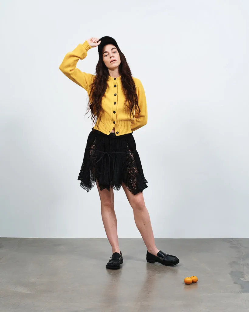J.W.Anderson Mini Curtain Skirt Minirock Schwarz Spitze