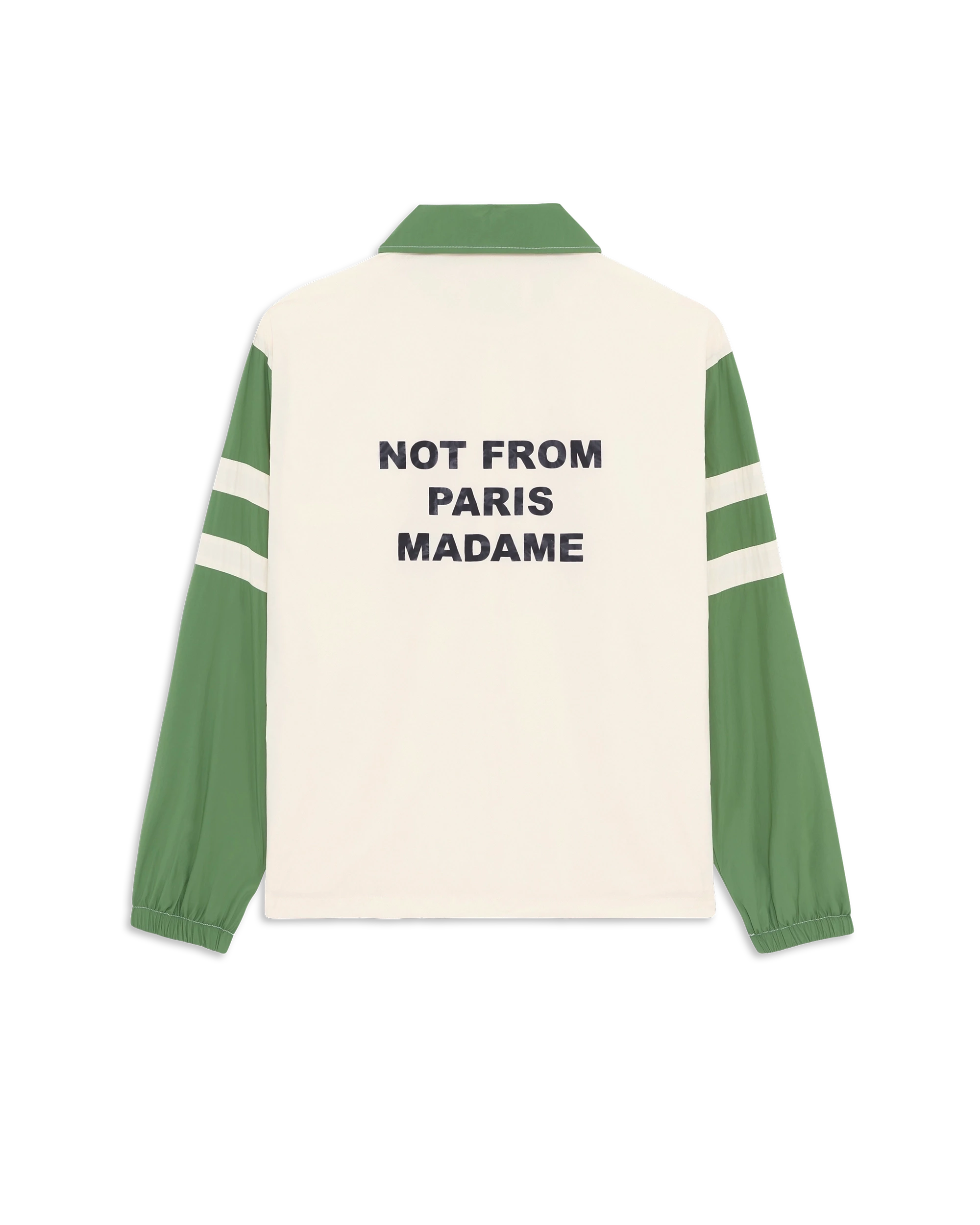 Drôle De Monsieur Slogan Nylon Jacket Jacke Cremeweiß Print