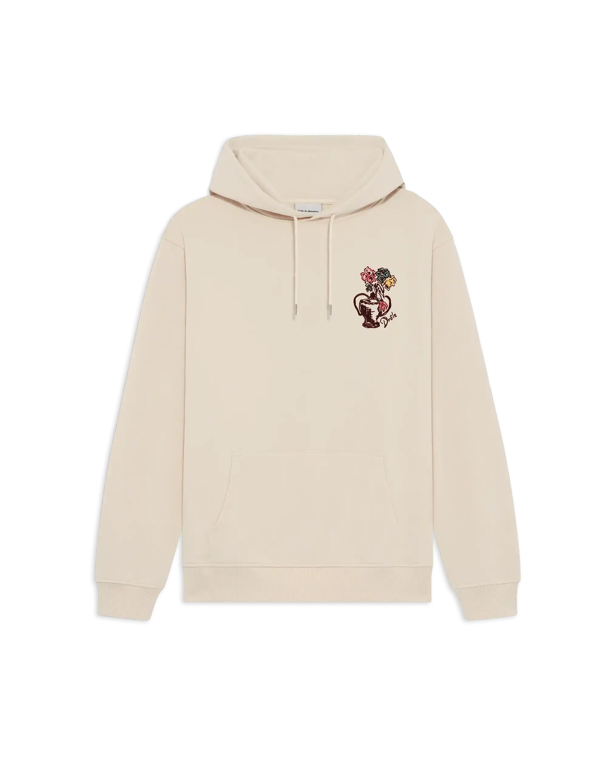 Drôle De Monsieur Hoodie Vase Havana Beige Baumwolle