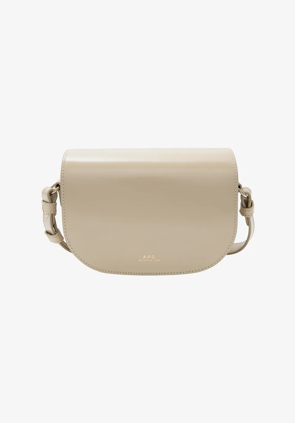 A.P.C. Le B-Side Small Umhängetasche weiß Leder