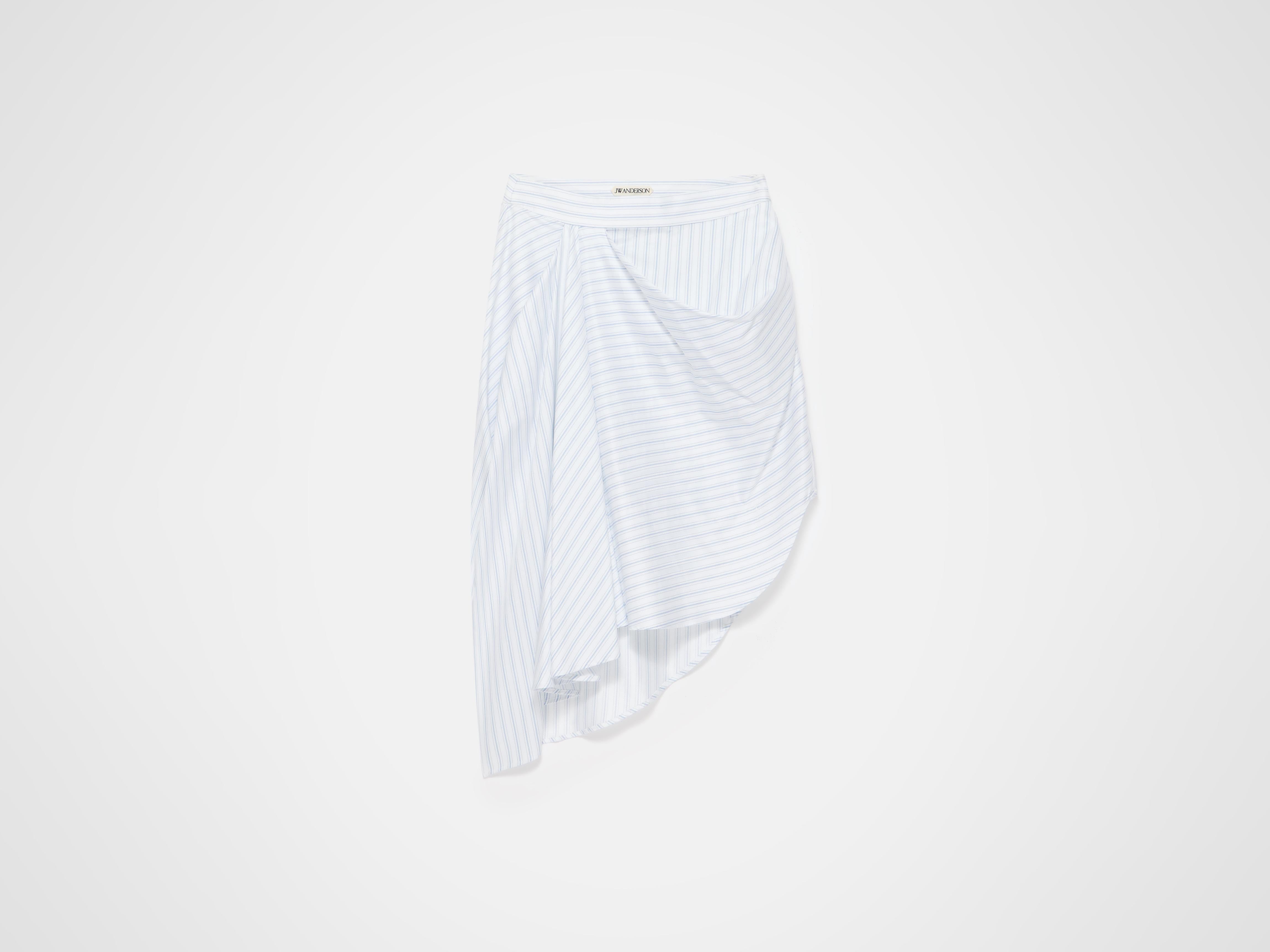 J.W. Anderson Asymmetric Draped Rock Weiss Blau Streifen