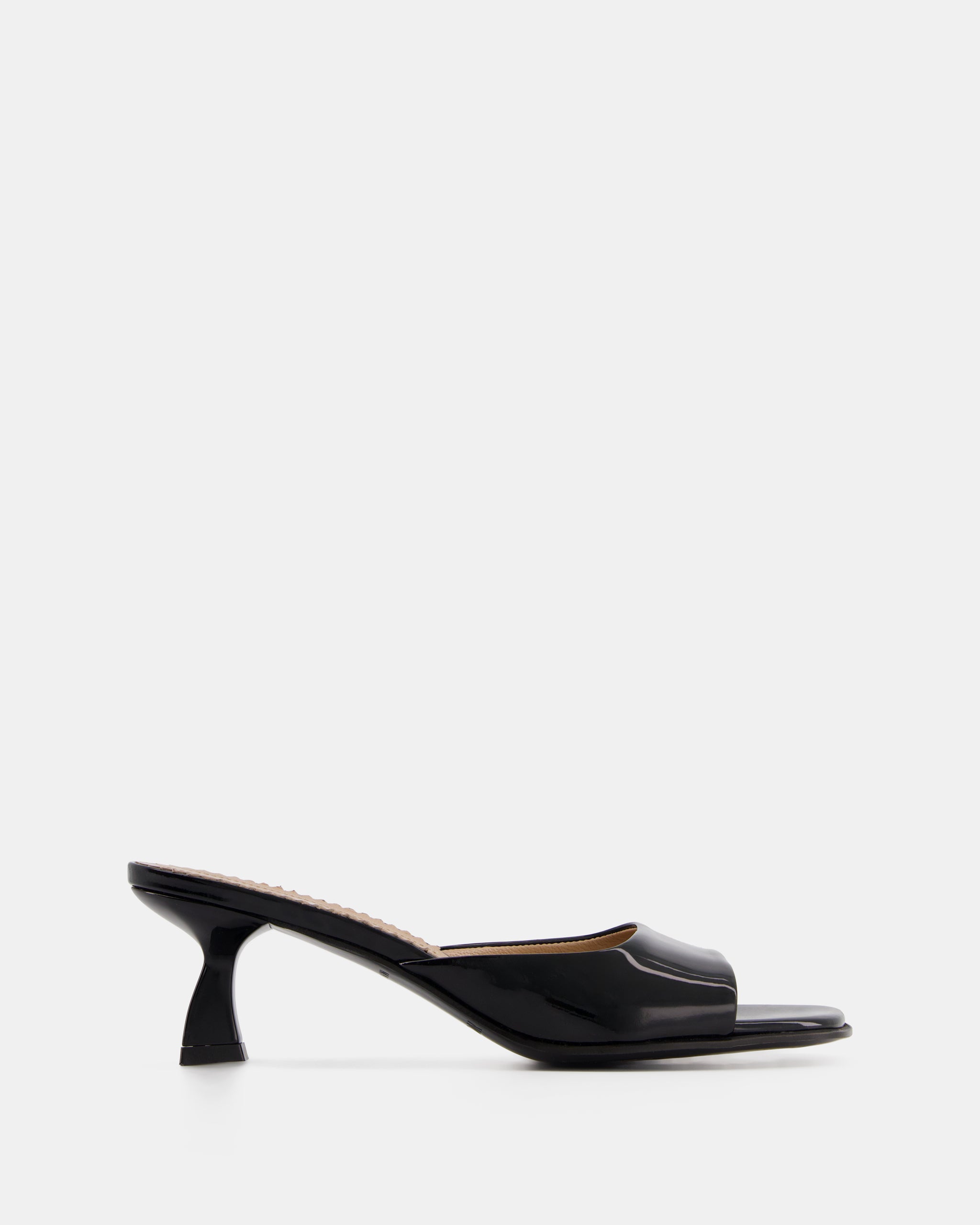 Nodaleto Dona Reese Mules Black Patent 50mm