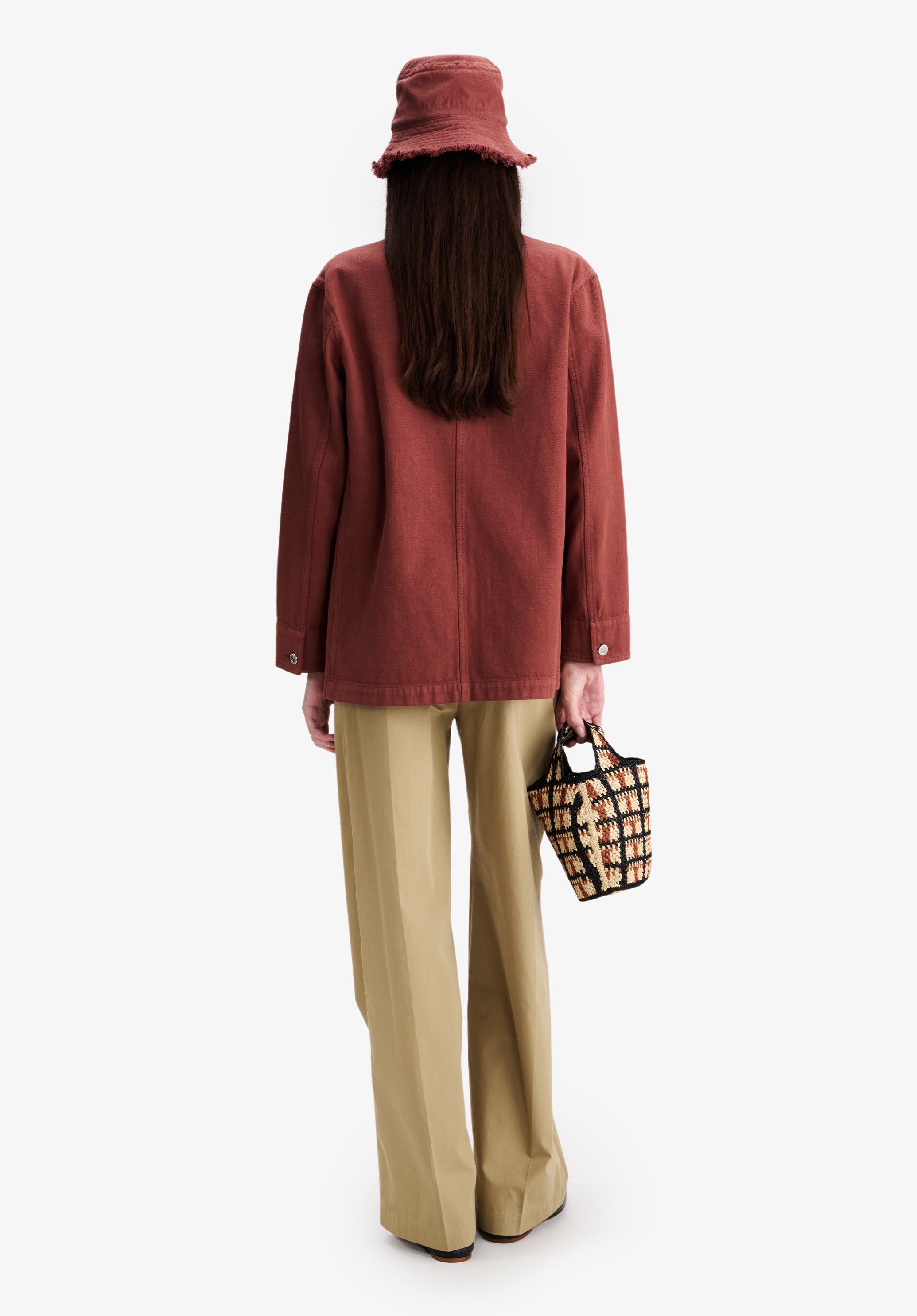 A.P.C. Workwear-Jacke recycelte Baumwolle bordeaux