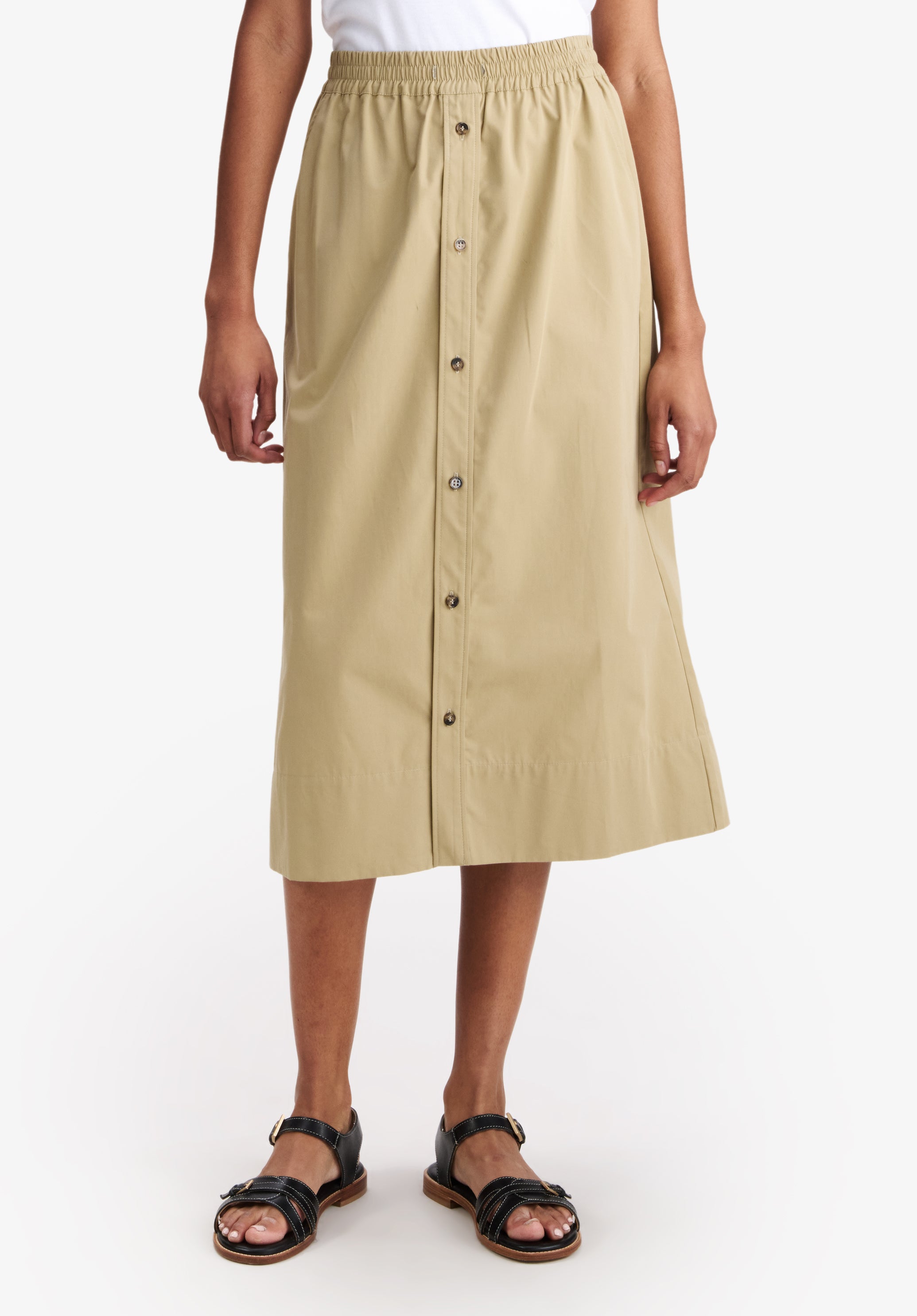 A.P.C. Rock Bio-Baumwolle Beige Lang Wadenlang