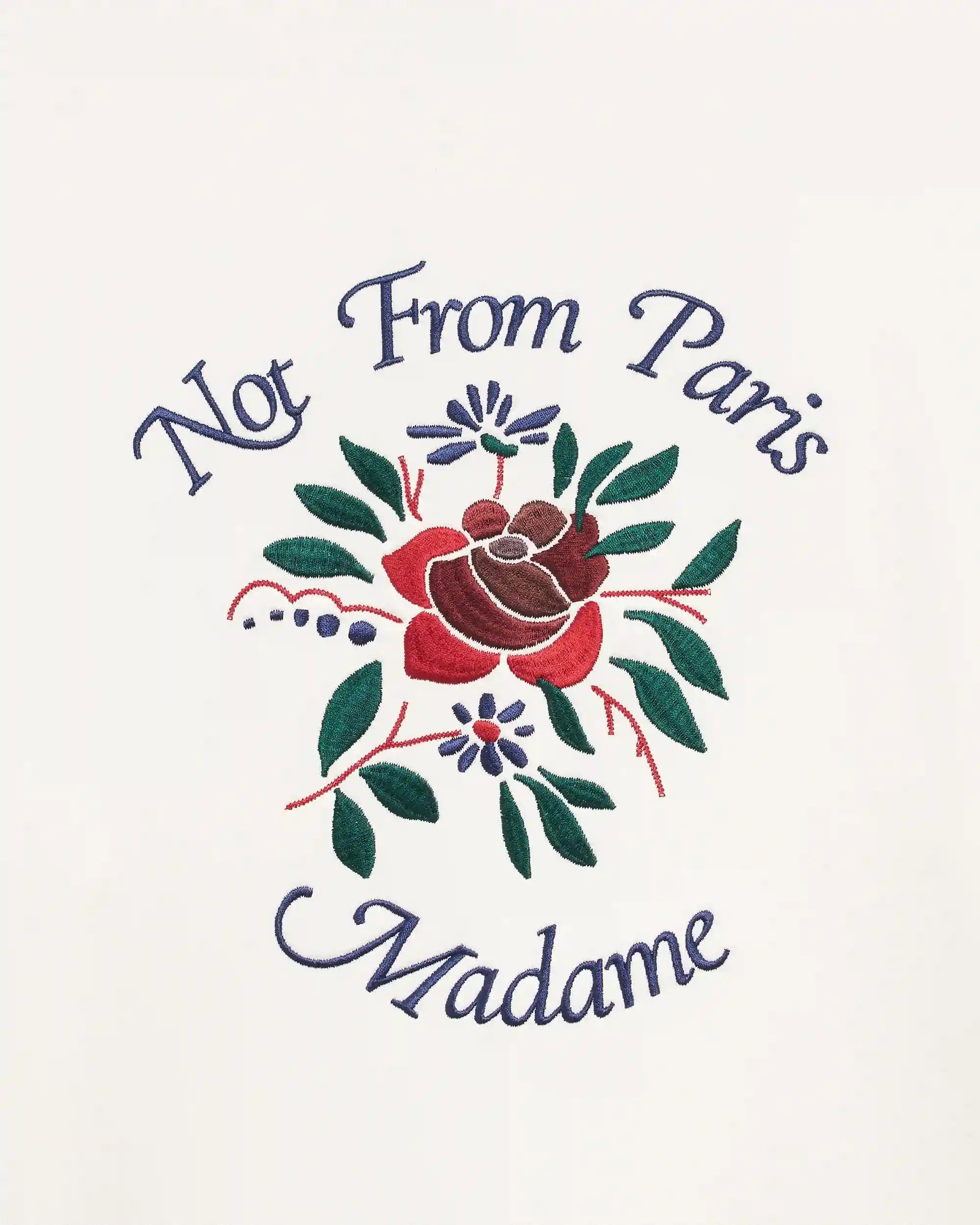 Drôle De Monsieur Le Polo Slogan Rose Polo Off-White Baumwolle