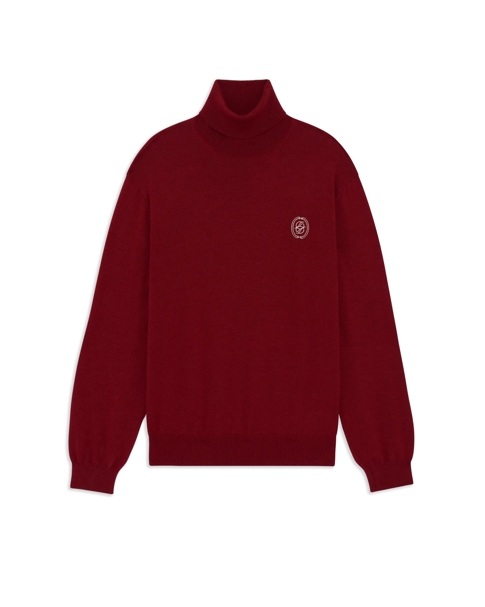Drôle De Monsieur D Mirror Rollkragenpullover Wolle Bordeaux