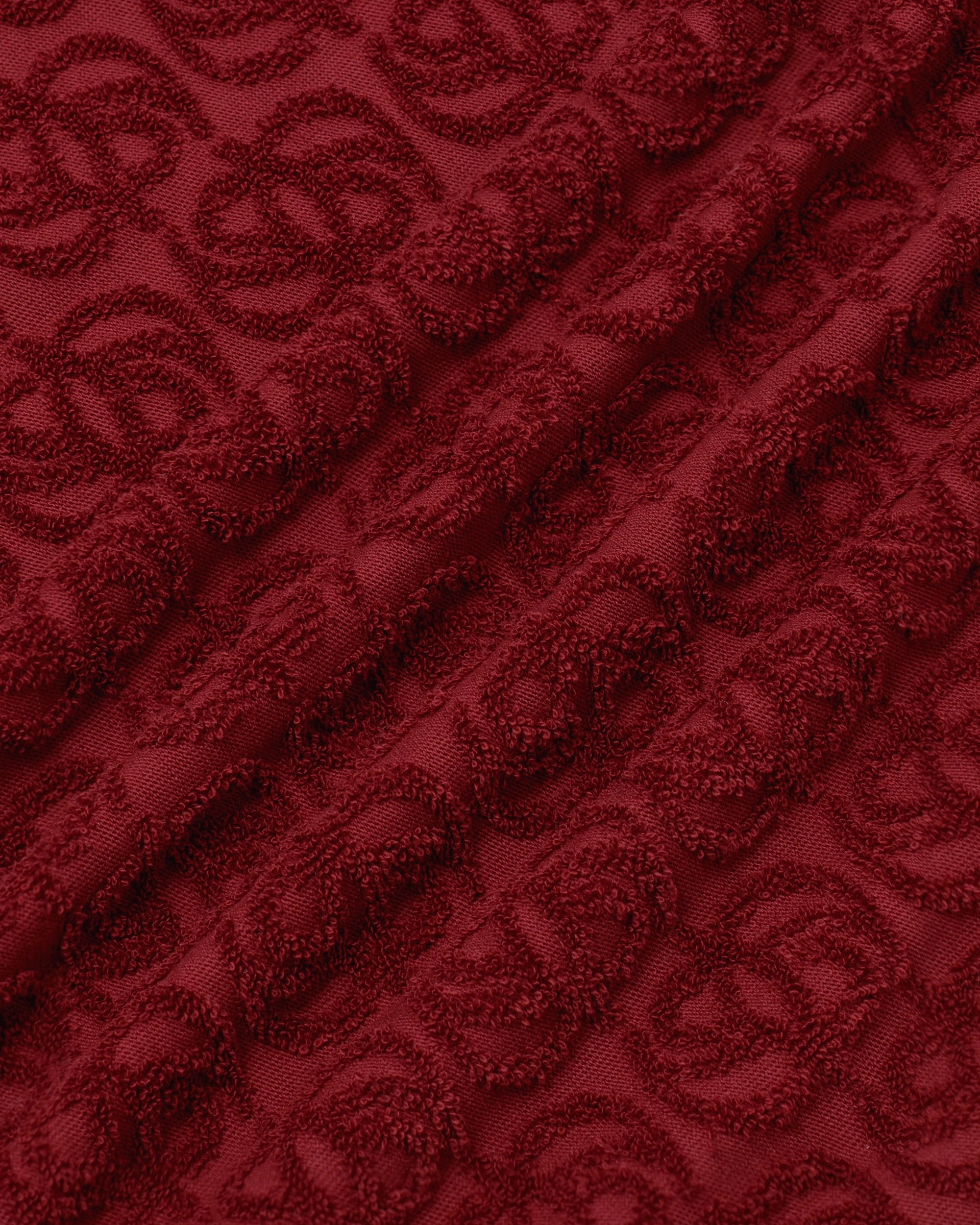 Drôle de Monsieur Monogram Hemd Burgund Baumwolle