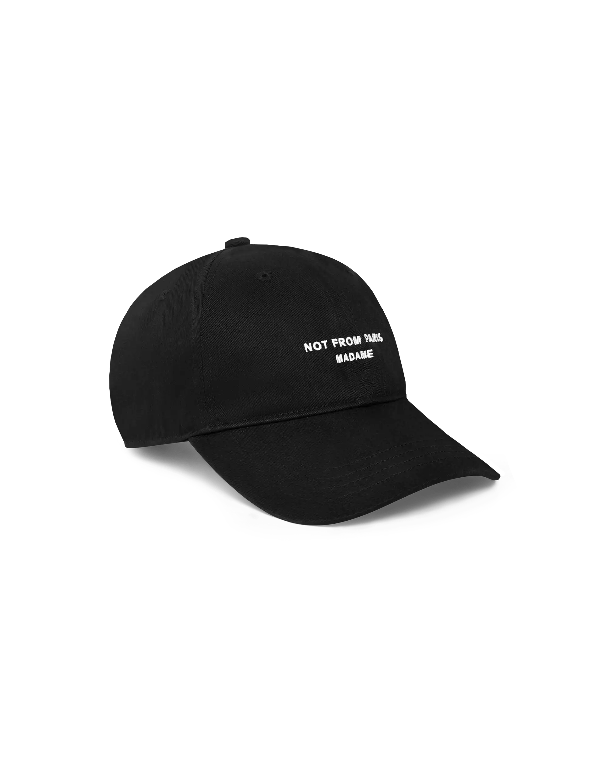 Drôle De Monsieur Slogan Cap Schwarz Baumwolle 6-Panel