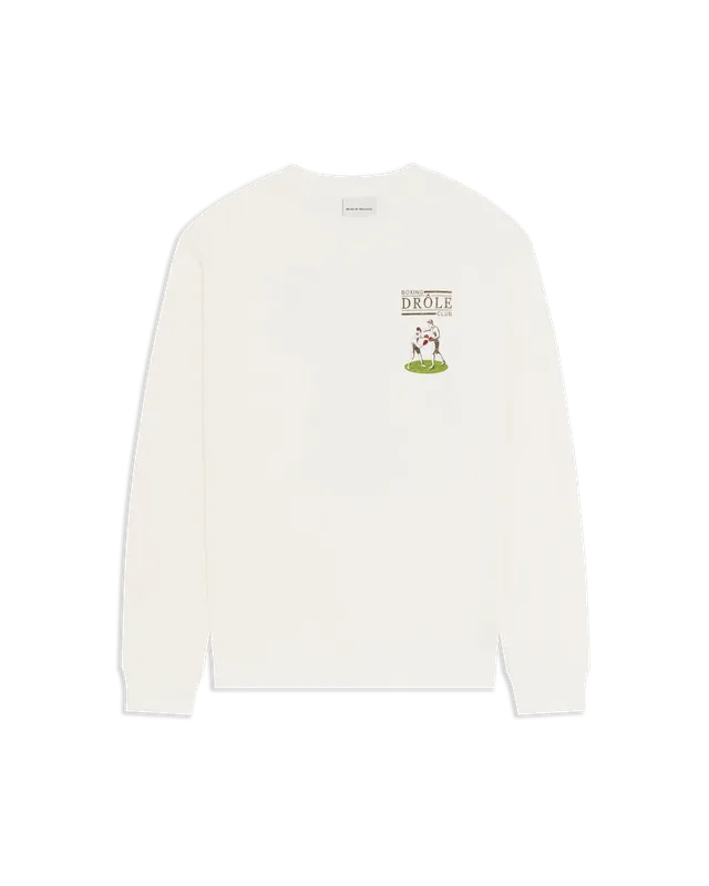 Drôle De Monsieur Boxers Sweatshirt Off White Baumwolle