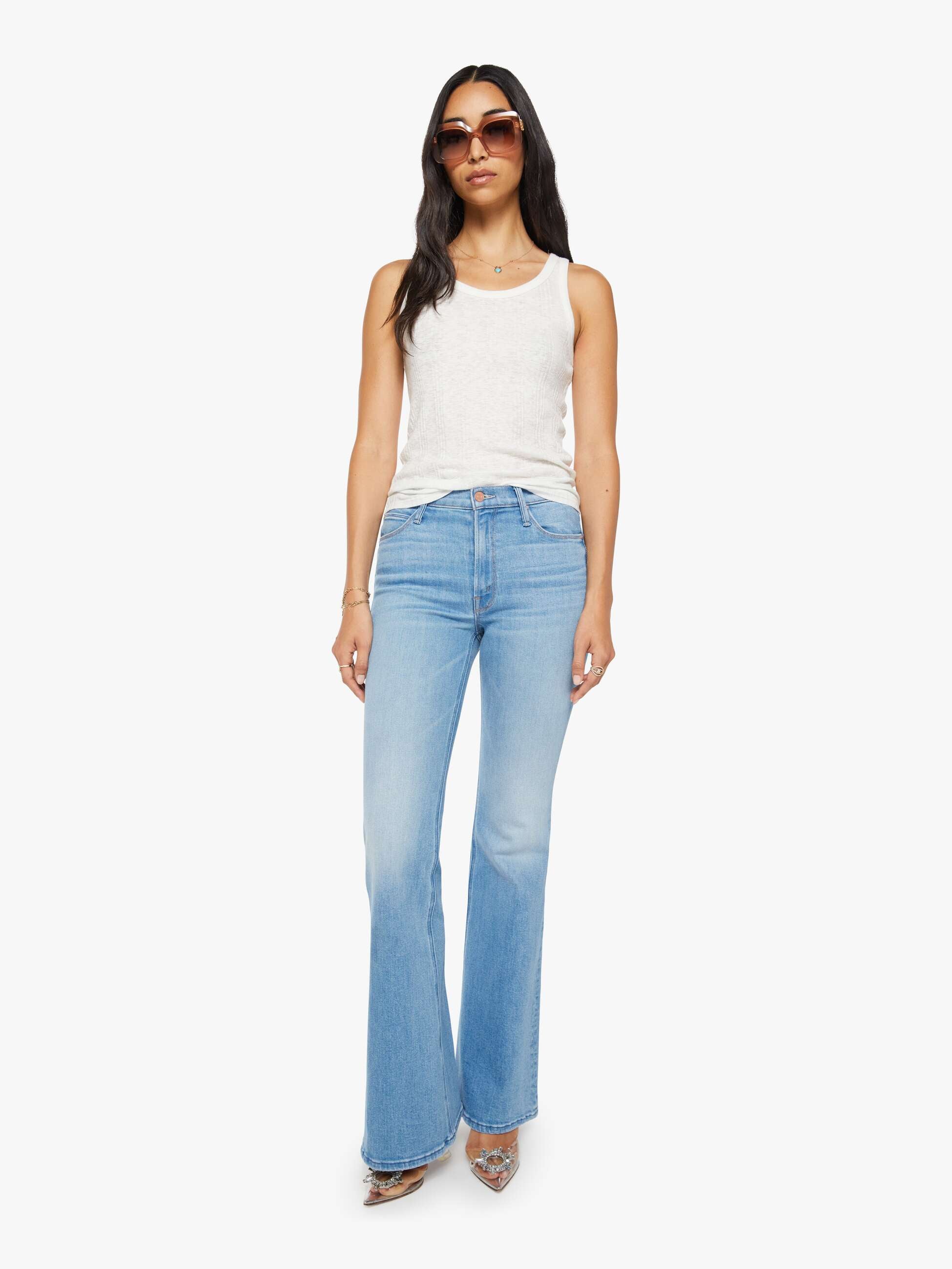 Mother The Doozy Jeans Room Service hellblau Flare