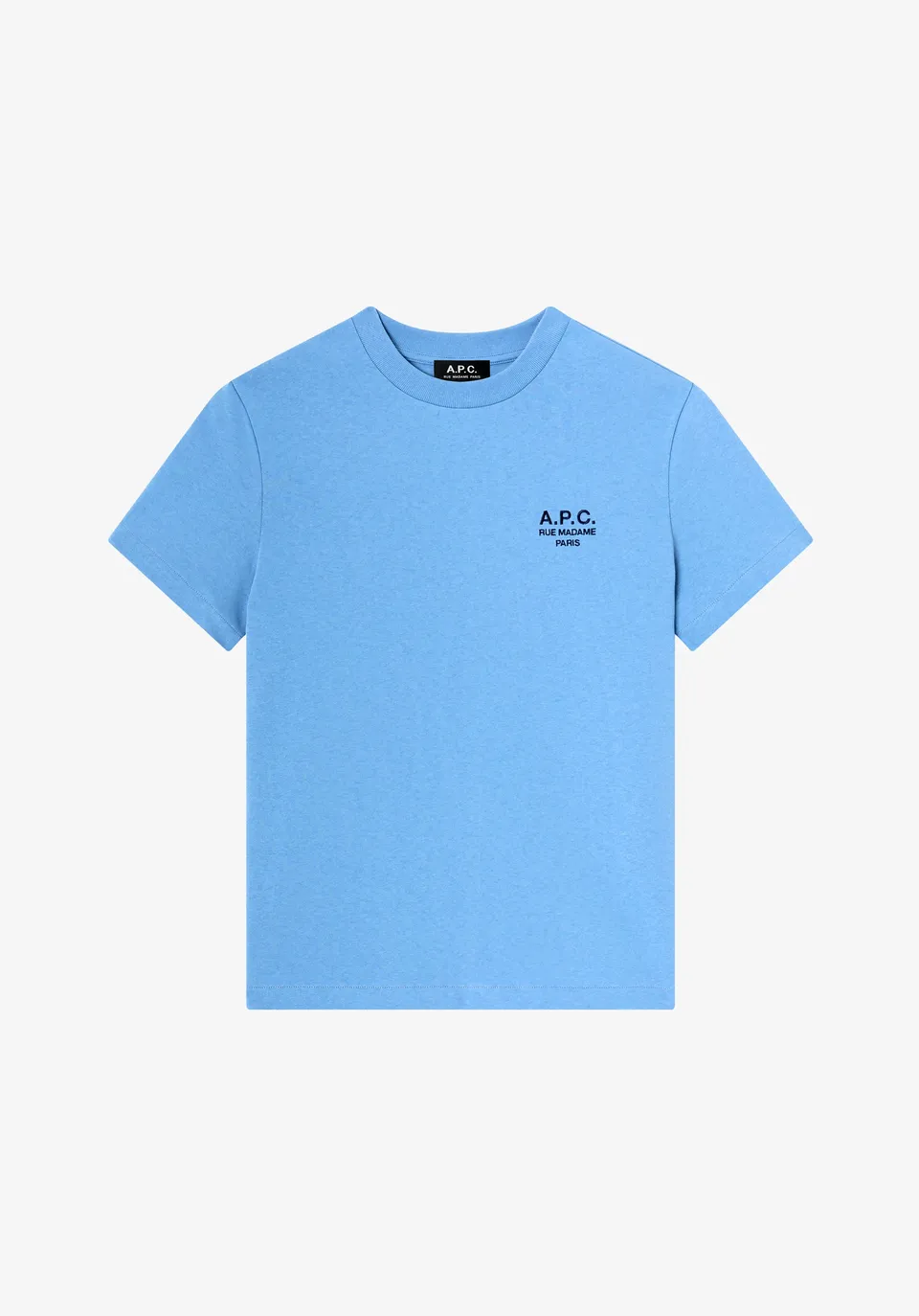A.P.C. Rue Madame T-Shirt Hellblau Bio-Baumwolle Gr. M
