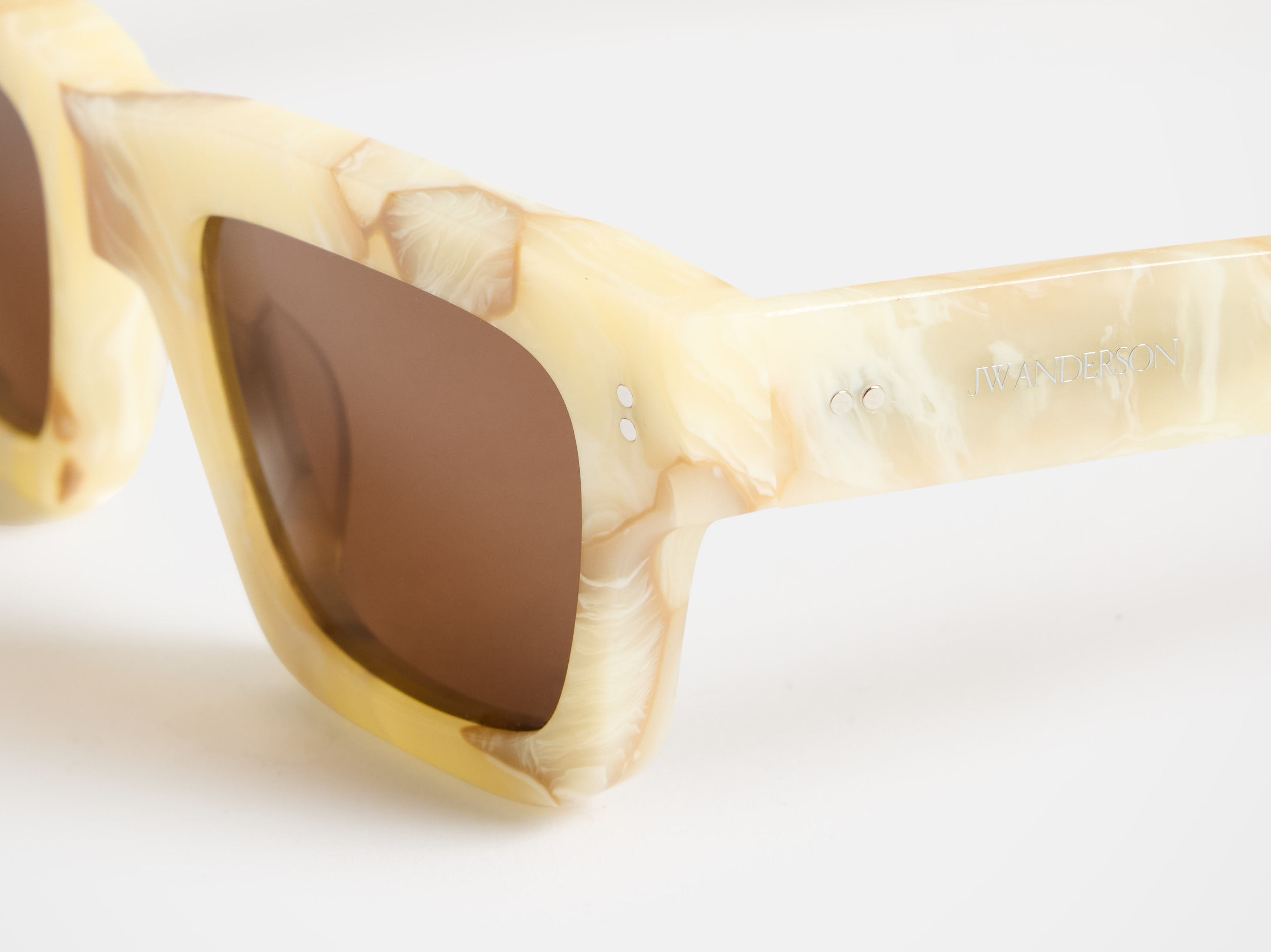J.W.Anderson JWA02 Rectangular Sonnenbrille marble eckig